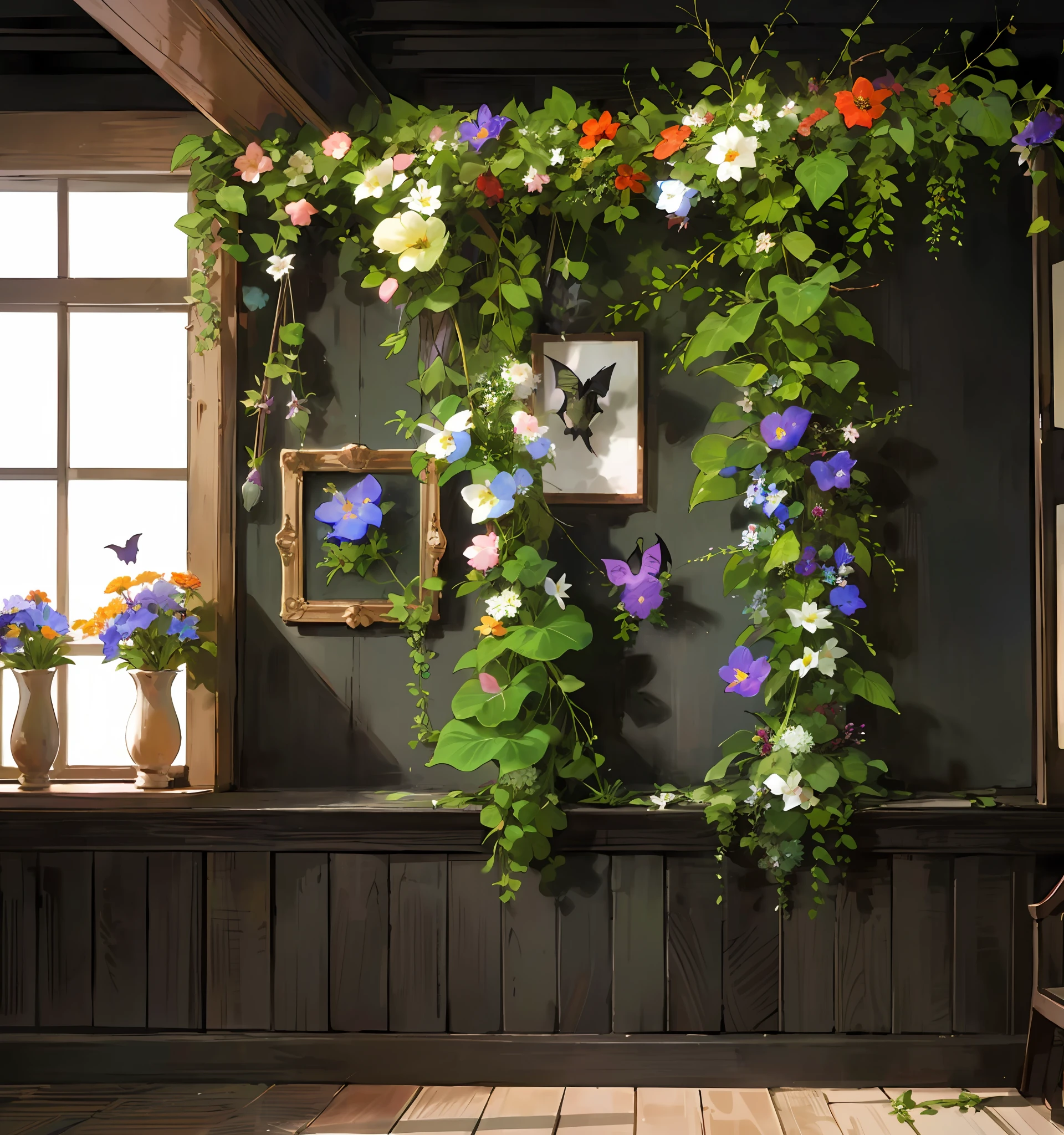 Drooping flowers Beautiful flowers hanging upside down Beautiful flowers hanging down continuously
Pink color Small bats hanging on flowers Bat flowers with flowers facing the ground