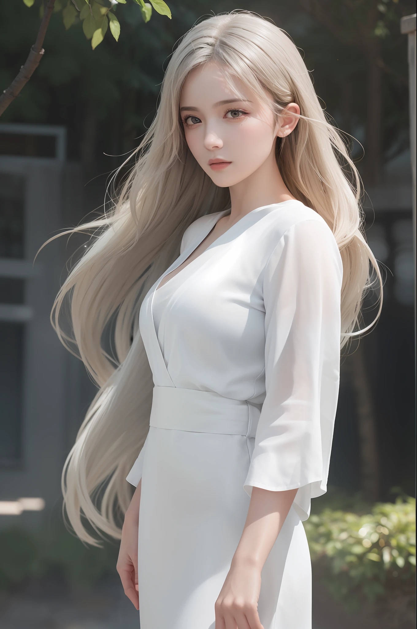 (8k, RAW photo, best quality, masterpiece:1.2), (realistic, photo-realistic:1.37), ultra-detailed, (high detailed skin:1.2), 8k uhd, dslr, soft lighting, high quality, film grain, Fujifilm XT3, professional lighting, photon mapping, radiosity, white robes moving in the wind, long white hair, fully clothed, perfect face, handsome, concept art, detailed face and body, award-winning photography, detailed face, backlight, ultrarealistic, ray tracing, intense gaze, looking at viewer, cinematic lighting, embers, fantasy, action pose, water splash, mist , RAW photo, 8k uhd, film grain,