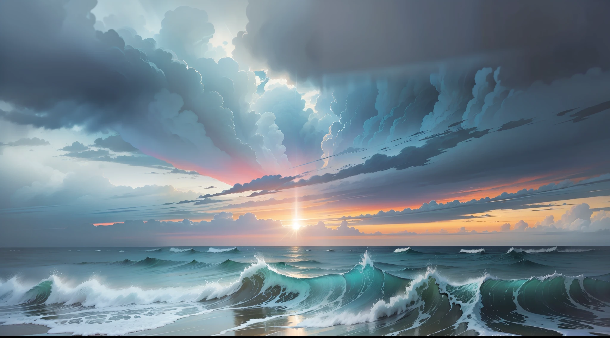 professional long-distance scenic photography of {rough sea}, perfect point of view, highly detailed, wide-angle lens, hyper realistic, with dramatic sky, polarizing filter, natural lighting, vivid colors, heavy rain, all in sharp focus, HDR, UHD, 16K