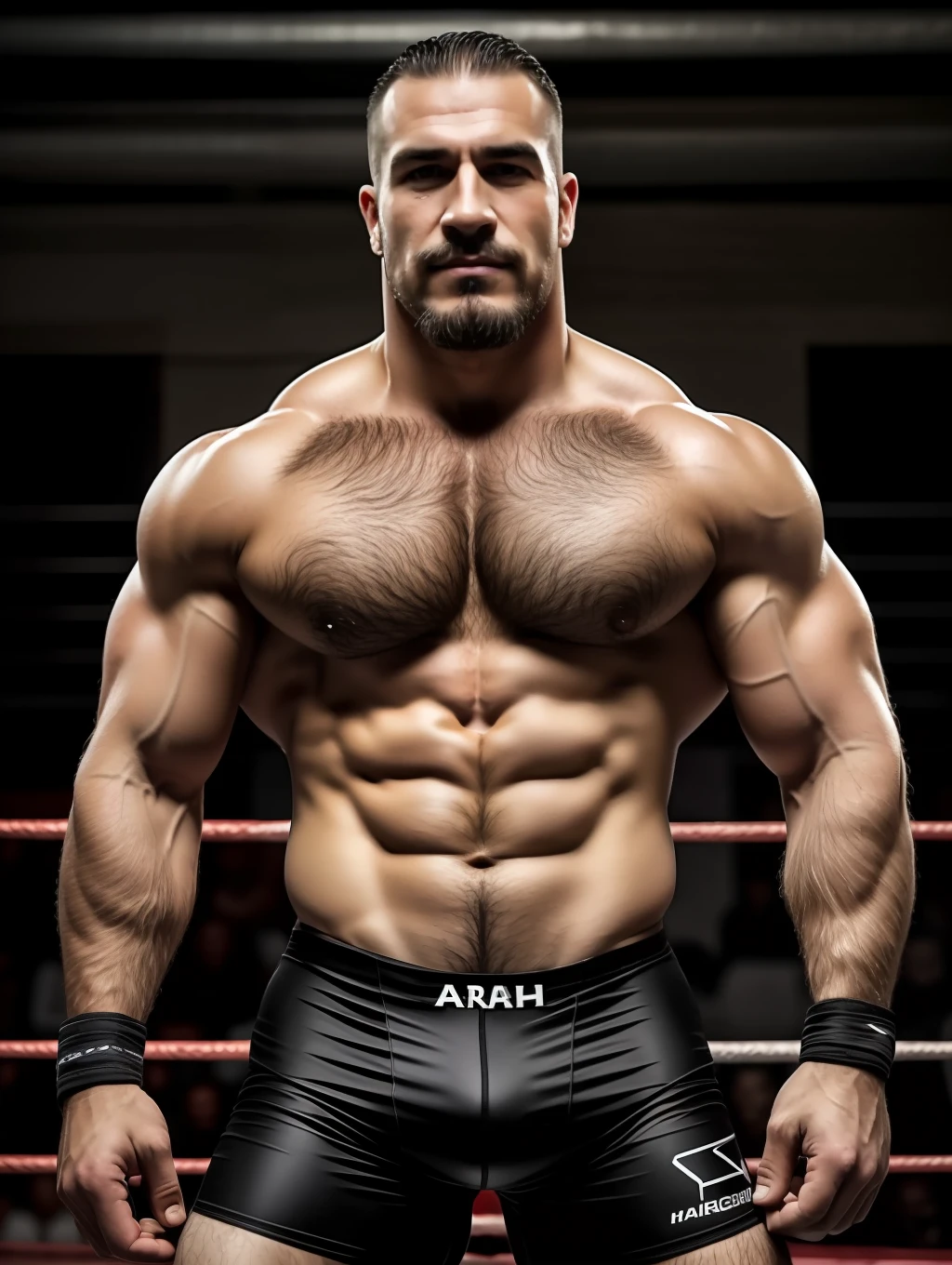 light brown short messy hair, realistic photography, handsome, masculine, beefy, smirk, Turkish wrestler,oiled, small stubble, outdoor, romantic and dark atmosphere, small village, complex luxury creepy background, little smile, smirk, friendly face, rugged, 40 years young man, extreme hairy chest, alpha, Turkish wrestler light brown short messy hair, cinematic shot, dim light, chains, Shackles, intricate details, athletic beefy physique, simple neckline, extreme hairy chest, vintage aesthetic, mysterious aura, night, masterpiece, lightroom, posing, barbaric king, hairy armpit, wearing opened batiste shirt, little fat, big bulge on sport pants, spread legs, posing, extremely dynamic action poses, wrestling clothing
