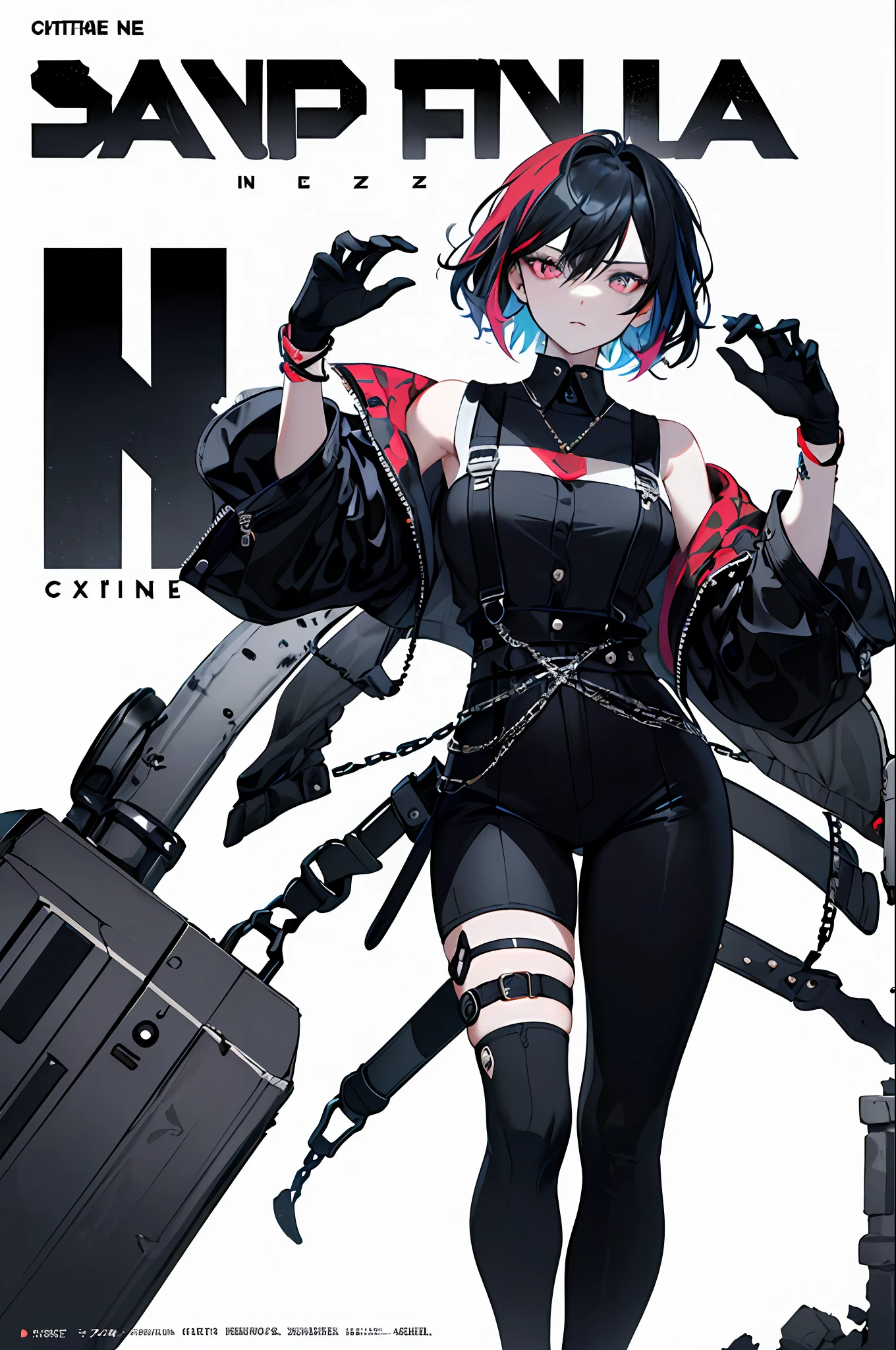 ((((dramatic))), (((gritty))), (((intense))) film poster featuring a young woman as the central character. She stands confidently in the center of the poster, wearing a stylish and edgy outfit, with a determined expression on her face. The background is dark and gritty, with a sense of danger and intensity. The text is bold and attention-grabbing, with a catchy tagline that adds to the overall feeling of drama and excitement. The color palette is mainly dark with splashes of vibrant colors, giving the poster a dynamic and visually striking appearance,tachi-e
(magazine:1.3), (cover-style:1.3), fashionable, woman, vibrant, outfit, posing, front, colorful, dynamic, background, elements, confident, expression, holding, statement, accessory, majestic, coiled, around, touch, scene, text, cover, bold, attention-grabbing, title, stylish, font, catchy, headline, larger, striking, modern, trendy, focus, fashion,