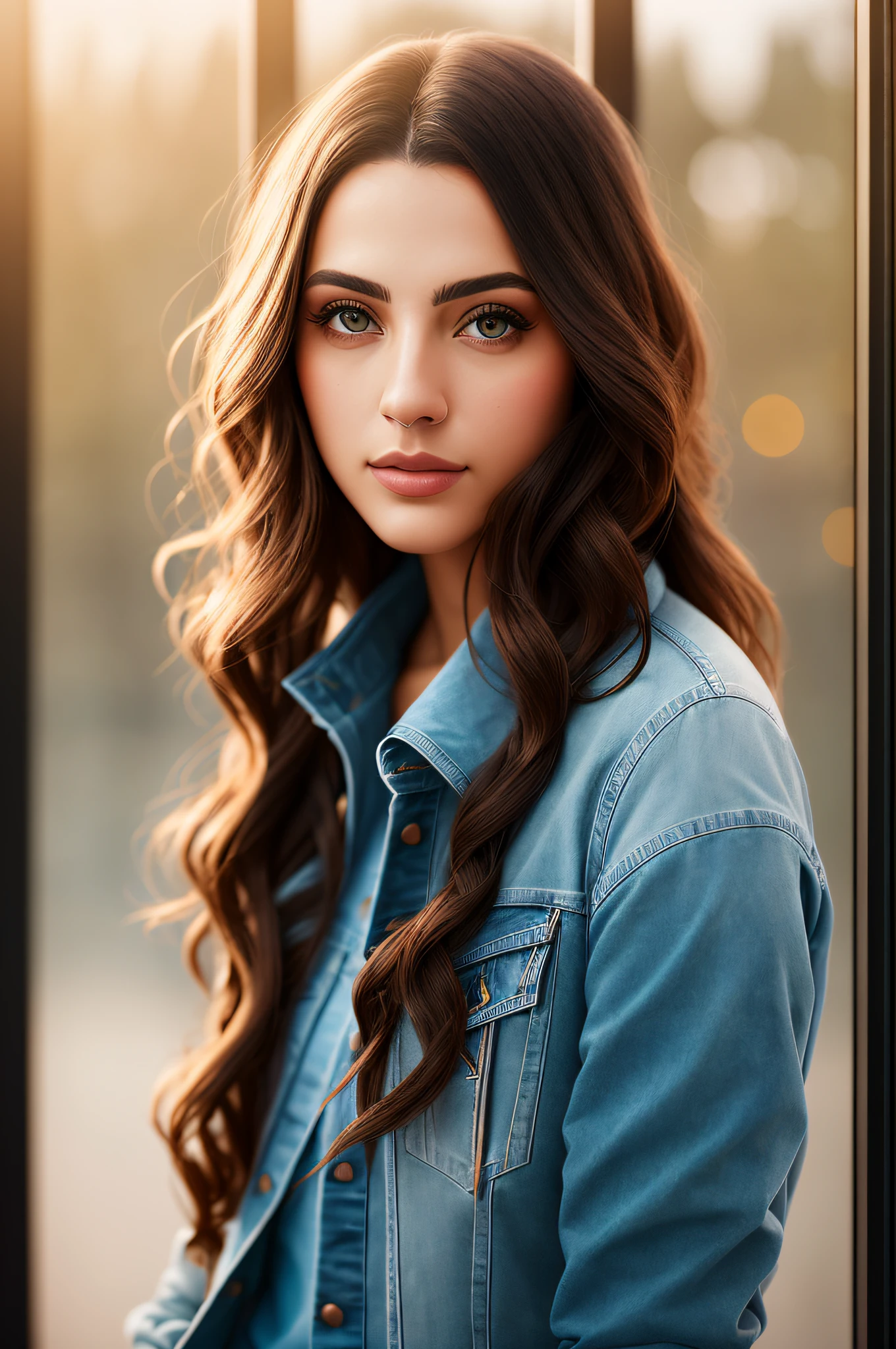 beautiful woman, ultra realistic, natural lights, wide angle, 16k, photography, glass wall, uhd, masterpiece