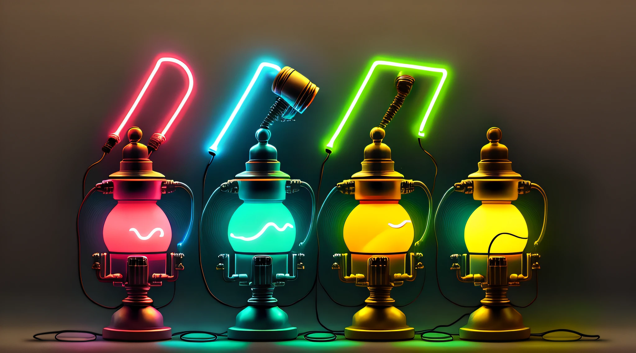 normal lamp, neon