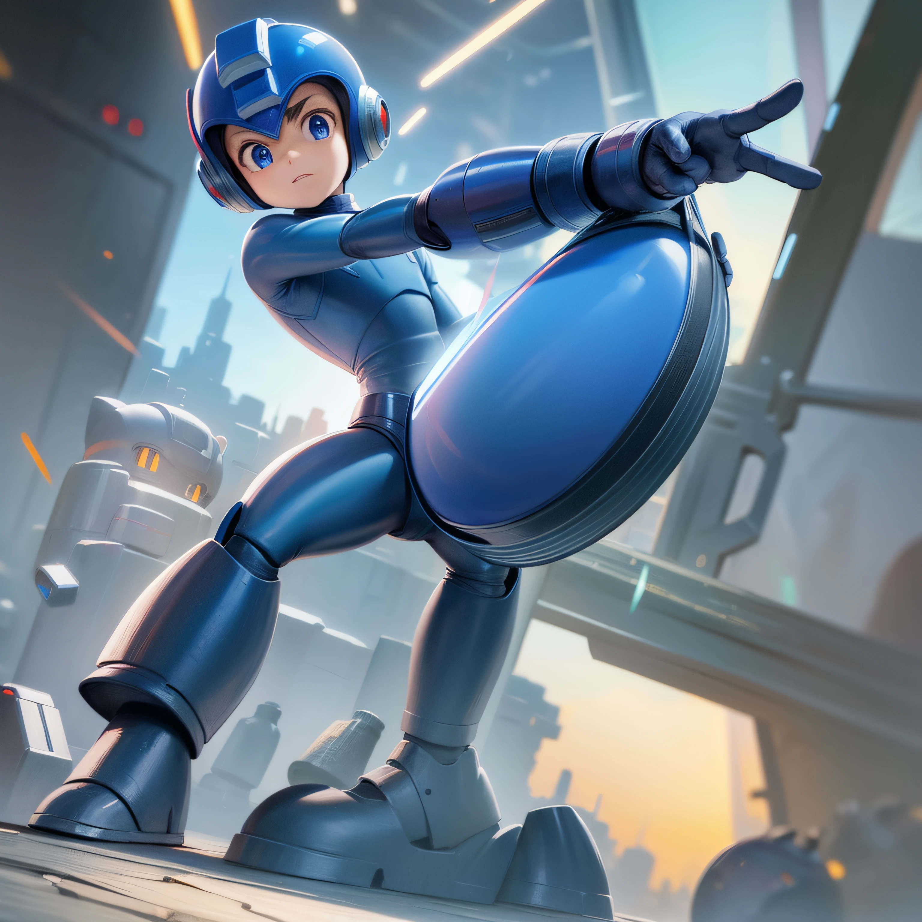 ZERO MEGAMAN, 8k, foto RAW, melhor qualidade, obra-prima: 1.2), (realista, foto-realista: 1.37), ((melhor qualidade)), ultra alta res, extremamente detalhado CG unidade de papel de parede 8k, physically based rendering, cinematic lighting, corpo inteiro, (bokeh: 1.4) --auto