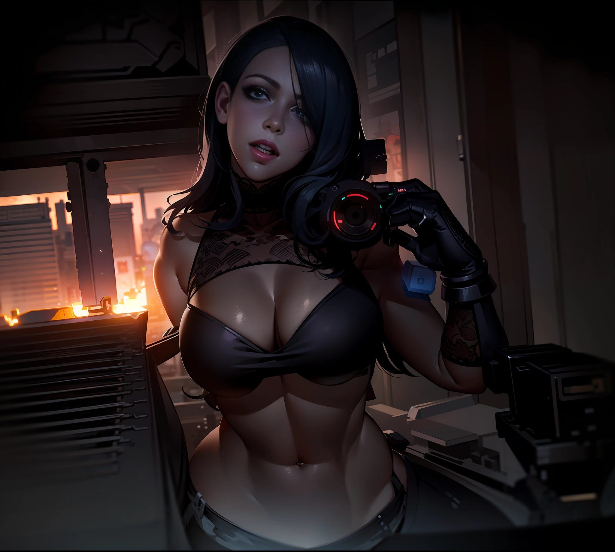 VTuber Model 🍬🏿️ on a farm 8K octane beautifully detailed render, post-processing, extremely hyperdetailed, intricate, epic composition, grim yet sparkling atmosphere, cinematic lighting + masterpiece, trending on artstation, very detailed, vibrant colors