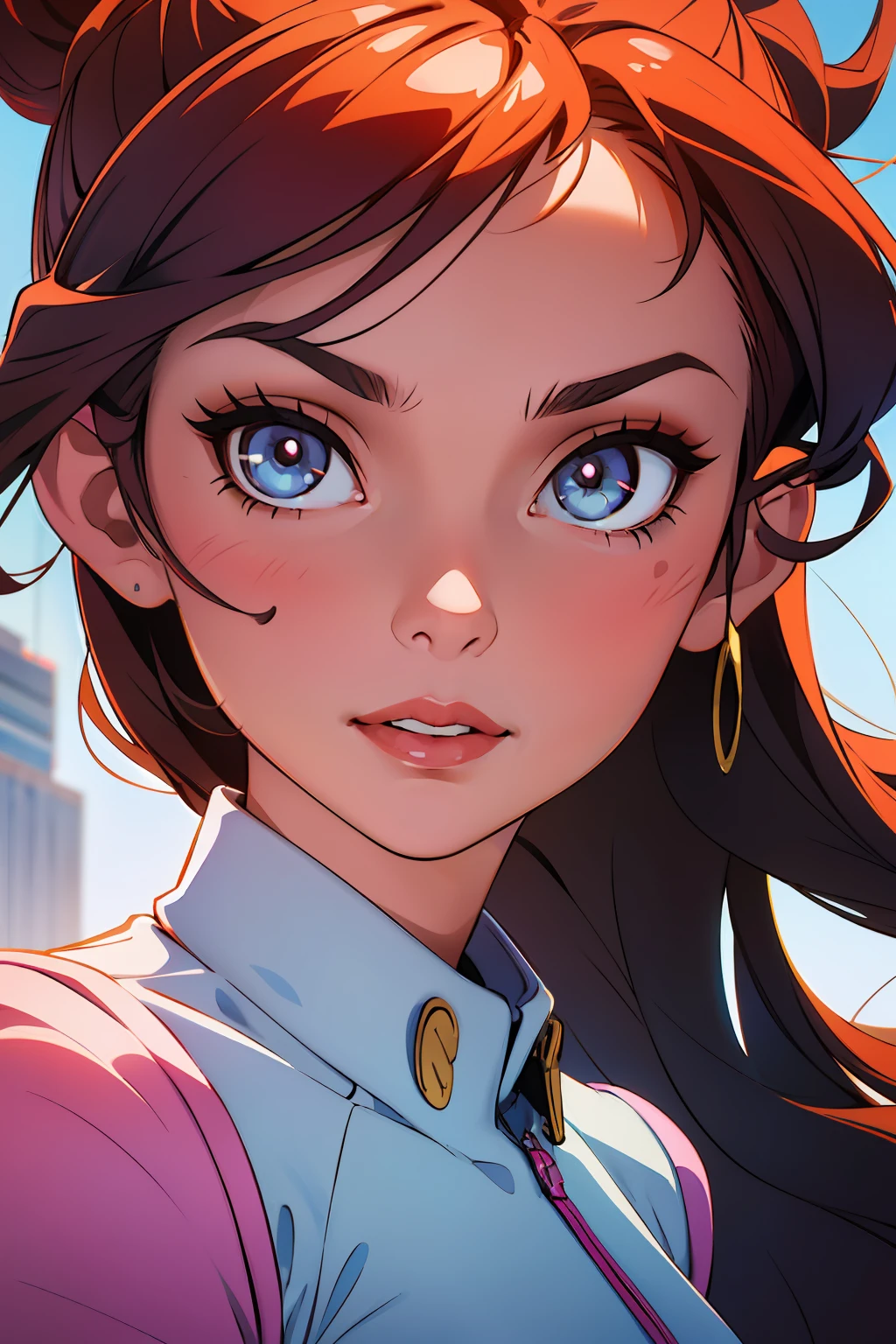 (extremamente detalhado CG unidade 8k papel de parede, obra-prima, melhor qualidade, ultra-detalhado), (best lighting, melhor sombra, um extremamente delicado e bonito)ashley graham beautiful woman, with long hair ultra detailed ,scenary + cubism , framed face, oil digital painting concept art, illustration, art by makoto shinkai style, final art Alphonse Mucha , hdr, 4k ultra detailed painting