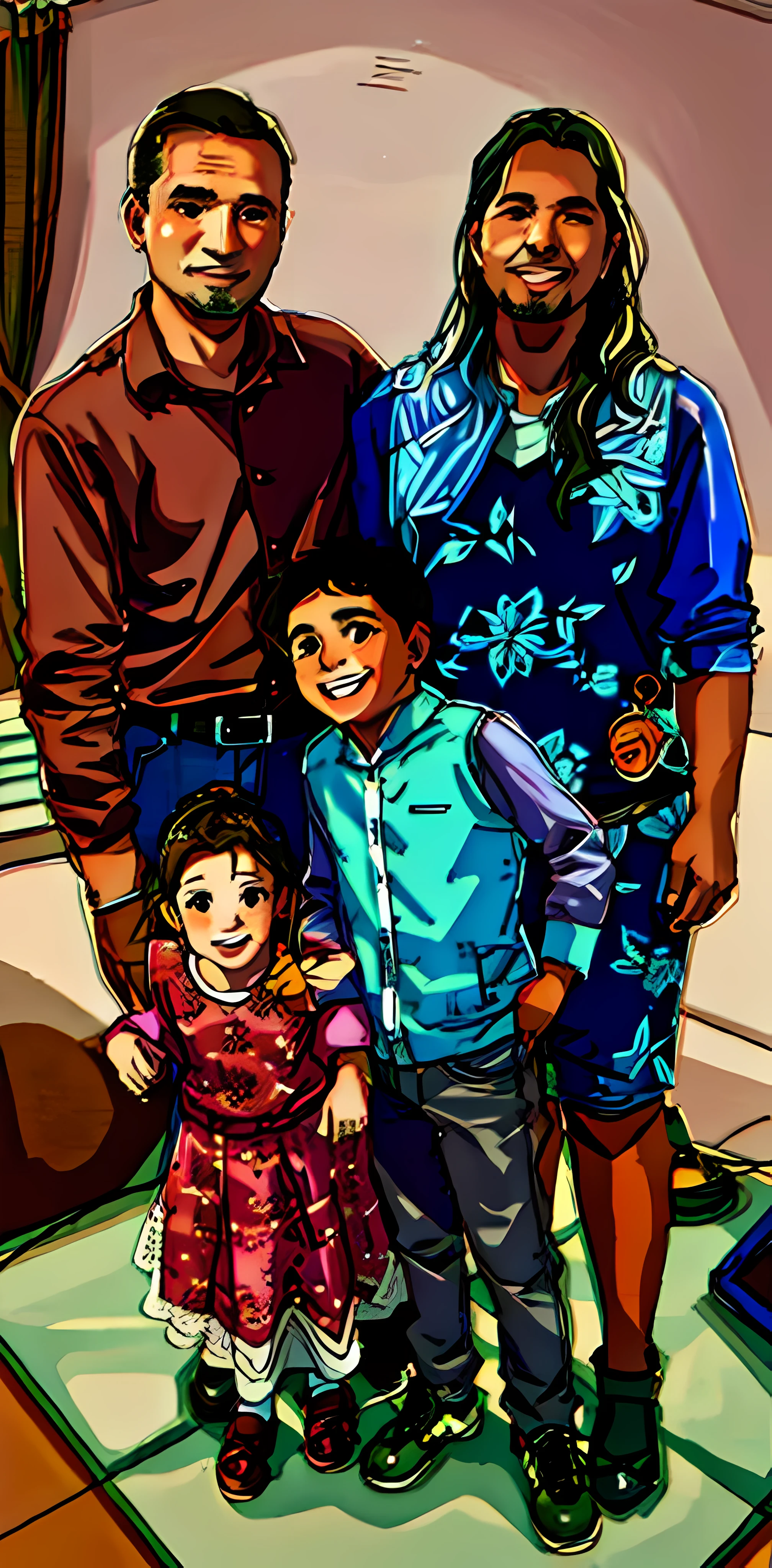make this family in drawing format