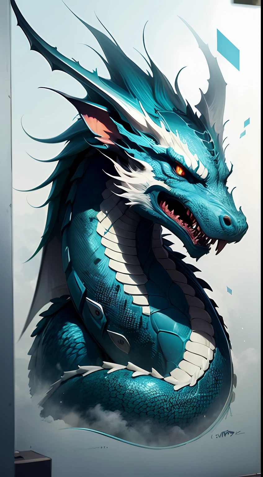 illustraction of japanese dragon, JAPANESE OCEAN detailed design for streetwear and urban style t-shirts design, hoodies, etc Pro Vector --auto