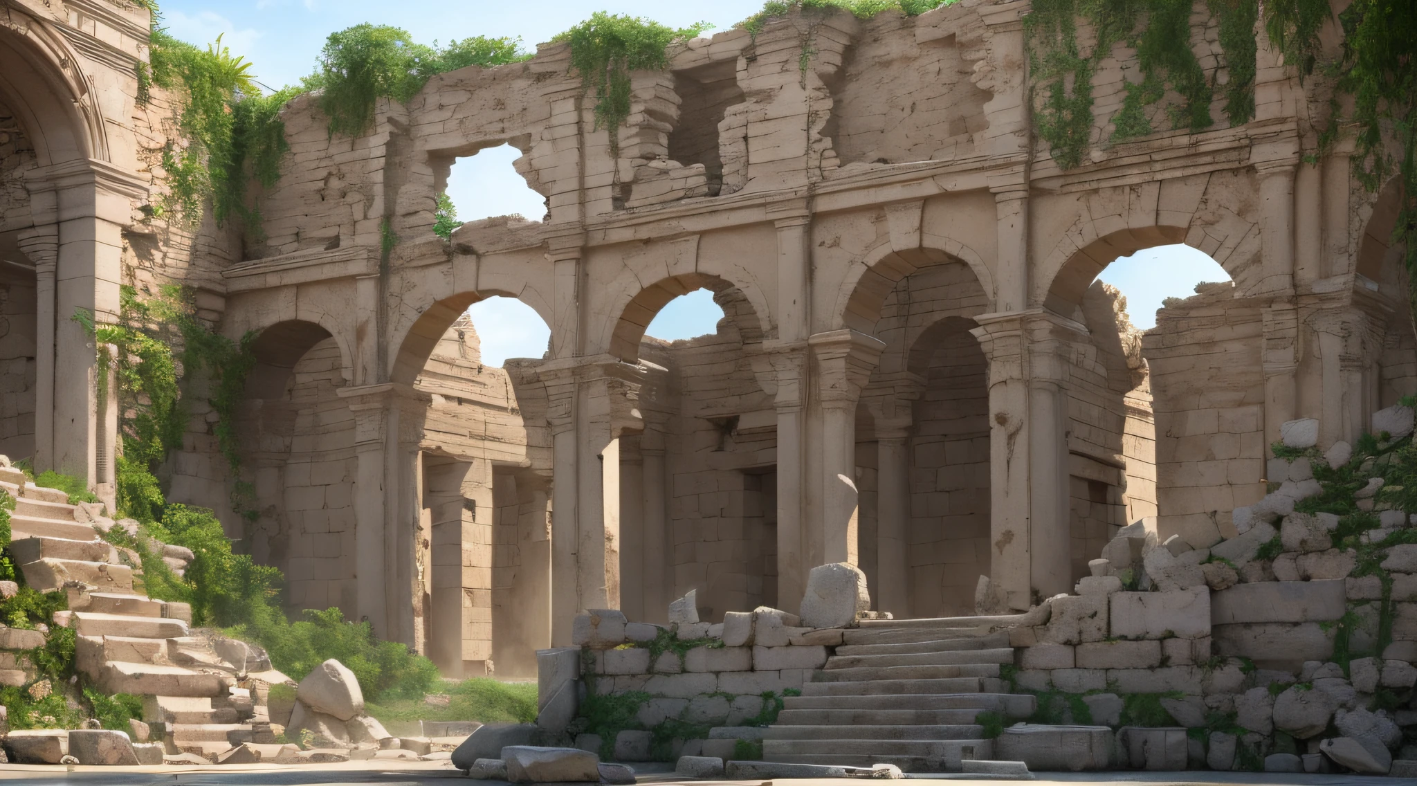 (8k, foto RAW, melhor qualidade, obra-prima), (realista, ultradetalhada), ruins of Babylon