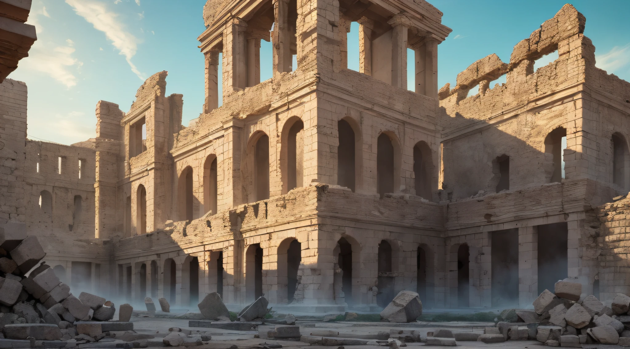 (8k, foto RAW, melhor qualidade, obra-prima), (realista, ultradetalhada), ruins of Babylon