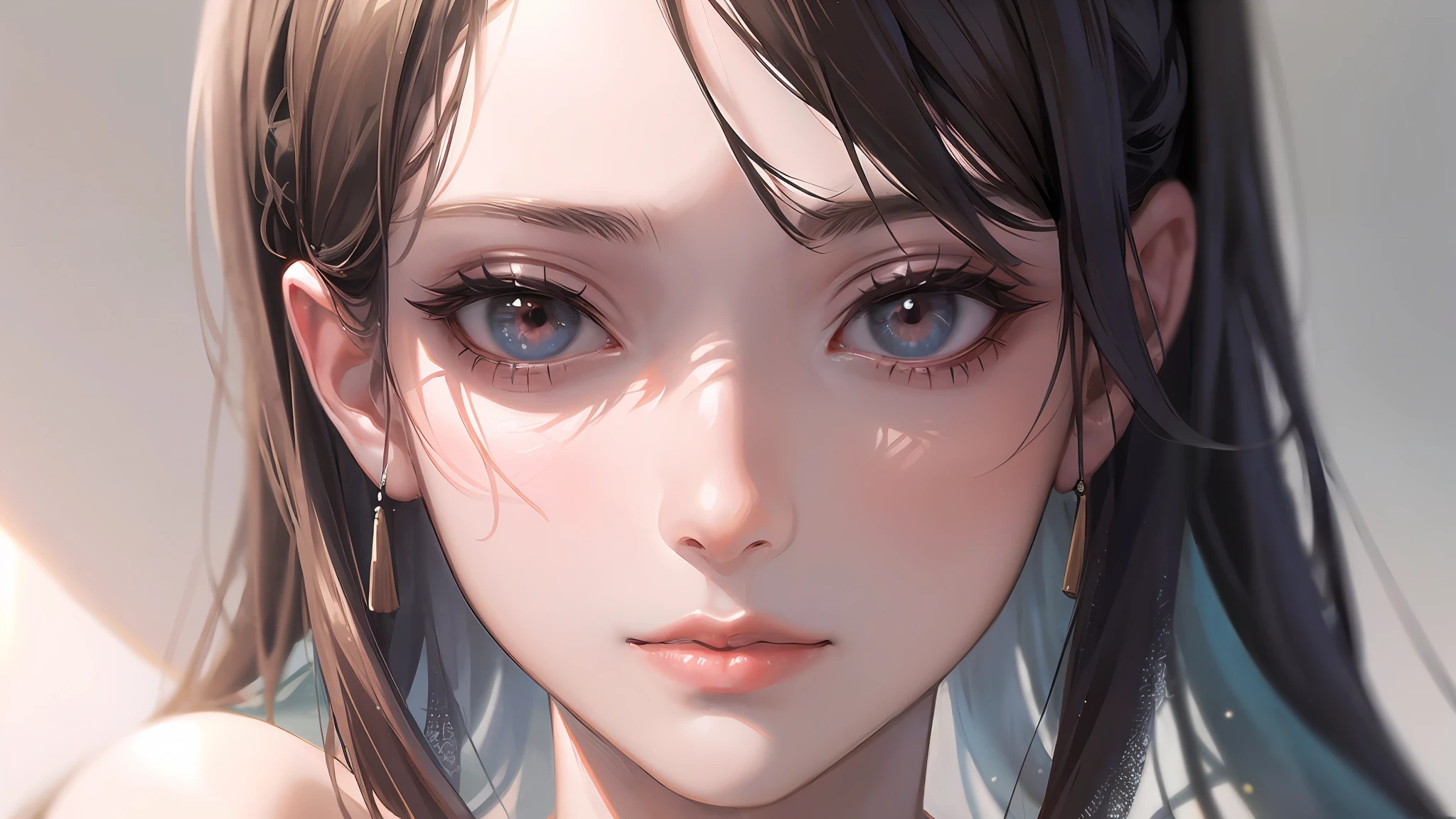 (Masterpiece, Side Light, Fine Eye: 1.2), Masterpiece * Portrait, Realistic, Three-dimensional Face, Glossy Skin,