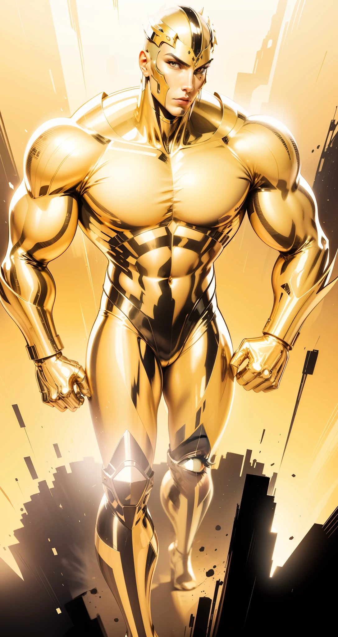 Rosto dourado.