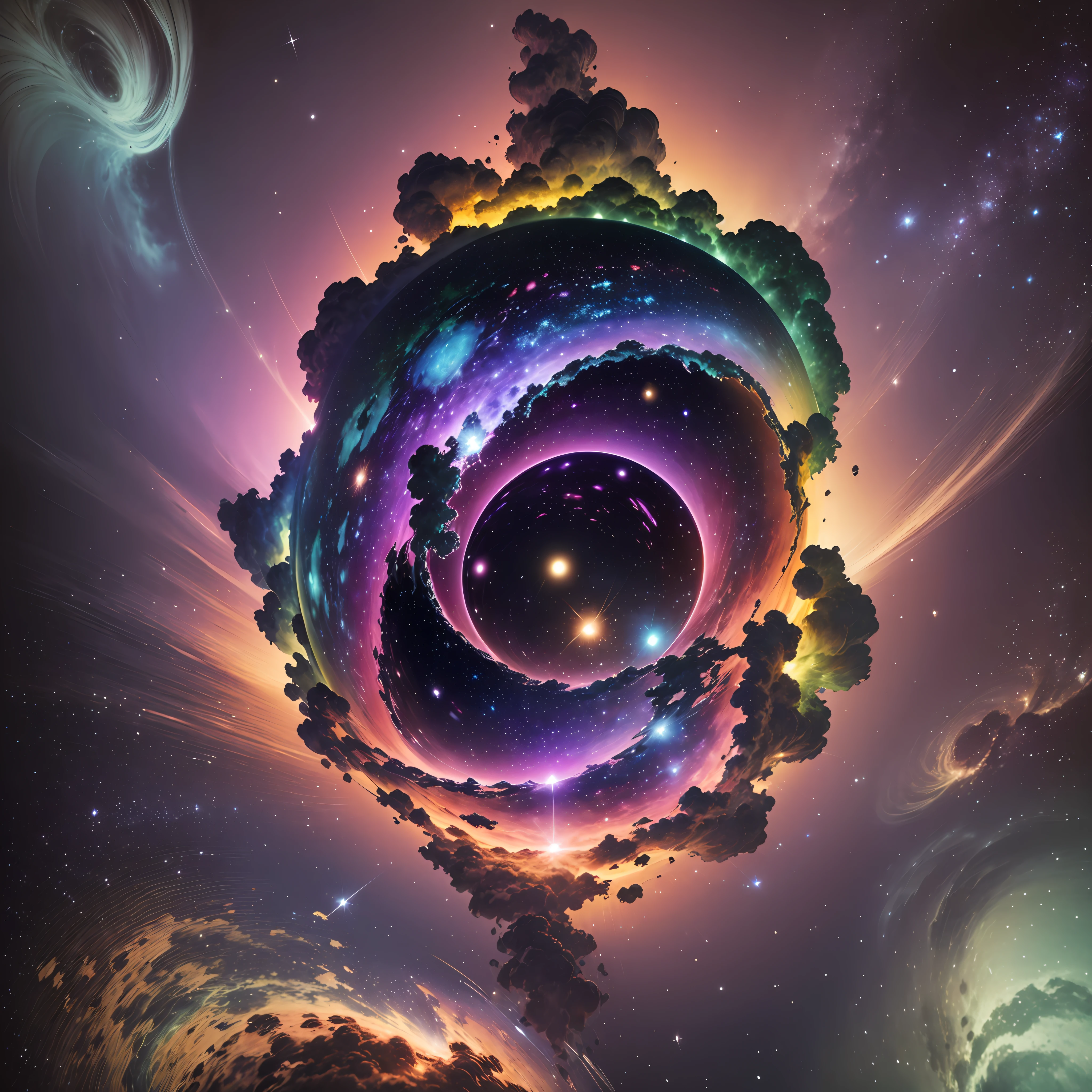 A spiral shaped object with a colorful swirl in the center - SeaArt AI