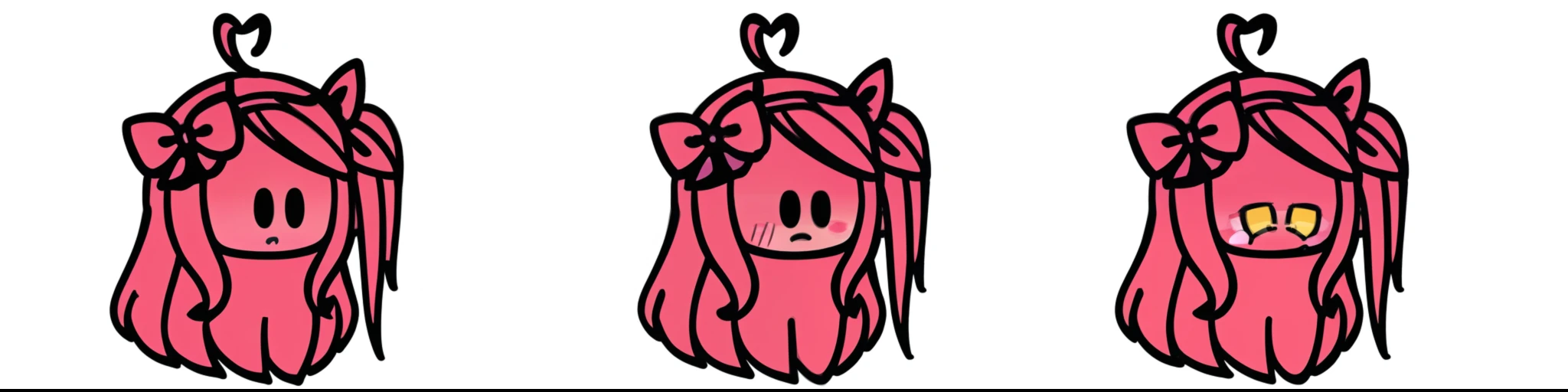 3 icon set with facial expressions
