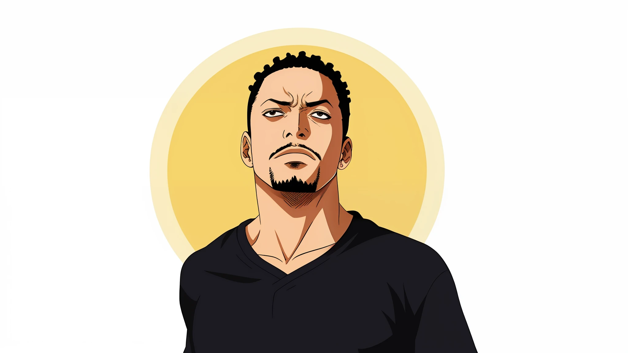 killer bee, camisa preta, sharingan, olhos vermelhos,homem afro, homem negro, pele escura, pele muita escura, pele afro, homem preto, roupa preta ninja, olhos grandes, olhos detalhados, cabelos cacheados, cabelos crespos, cabelos afro estilo anime, manga style, personagem masculino,
Naruto Style, ((Ultra-detalhado]], [obra-prima)), [smoking sedutor], [(macho musculoso)}, [[((arqueiro (destino)))],((bara))]]