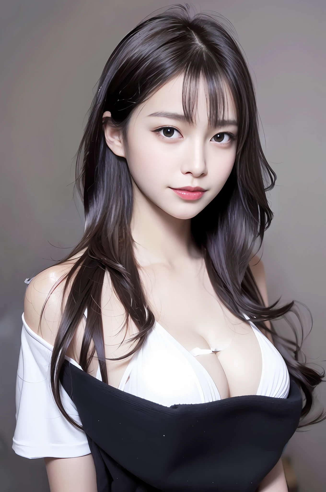 white bikini、Wearing only a white swimsuit
