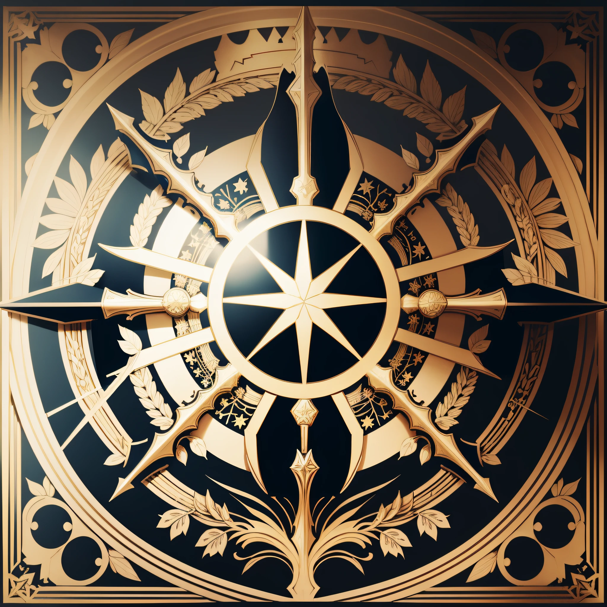 Flag of sacred empire, must be white and gold and contain an emblem that refers to hope and power --auto --s2