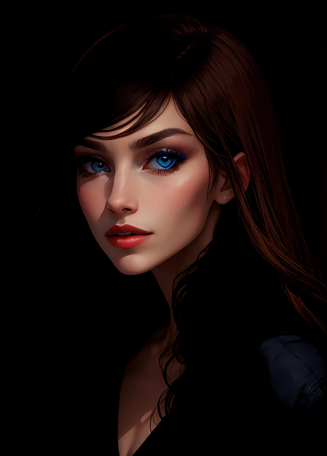 yeux bleus, robe blanche