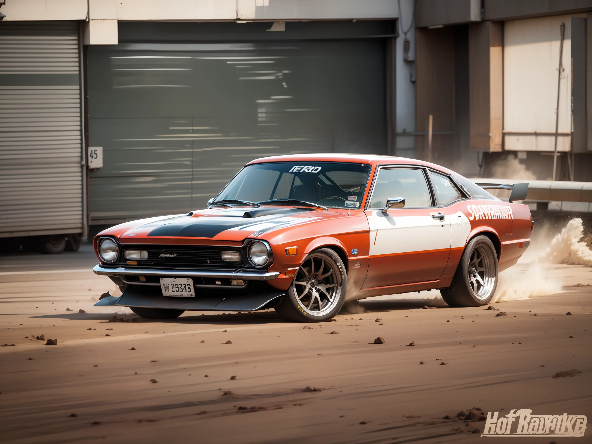 Ford Maverick in race situation on track