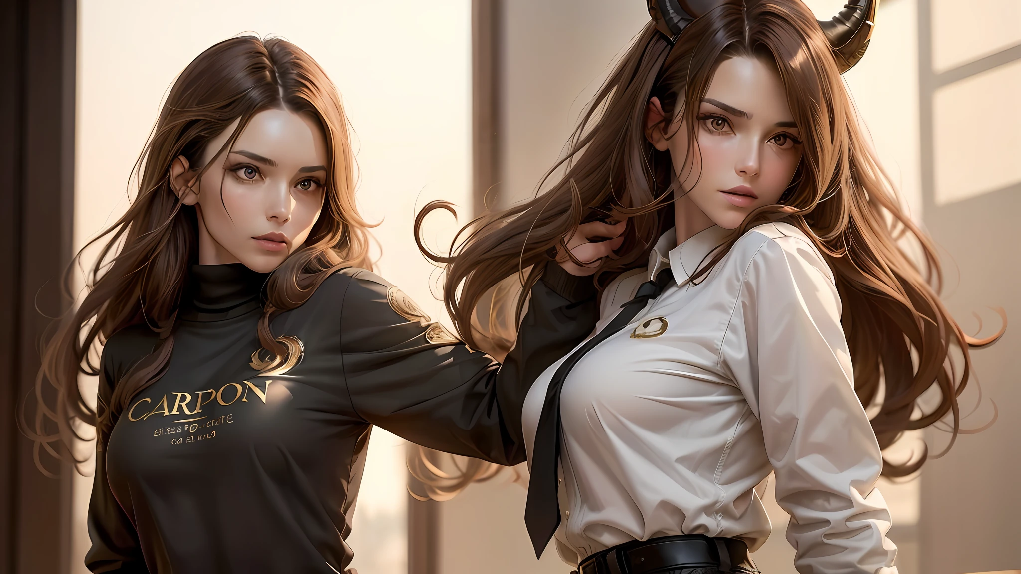 (3girls), ((())), 18 year old woman, , waist-length portrait, (renaissance buildings), ((high detailed skin:1.3)), ((high detailed facial features)), (realistic:1.3), (best quality), (masterpiece), (intricate details), intricate, 8k uhd, hdr, dslr, photographed on a Canon EOS R5, F/2.8, HDR, ray-tracing, bloom, ambient_oscillation, Depth of field, (dramatic light), (beautiful detailed light), (((necklace, white shirt, black leather trousers))), cleavage, microwaist, looking at viewer,