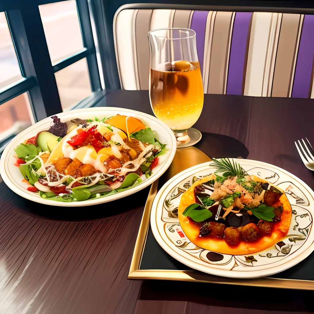 Instagram post of gourmet [ food / appetizer / dessert ] by [ artist name ] in fine dining restaurant, appetizing, intricate details, natural light, food filter, low contrast, long shot --auto --s2