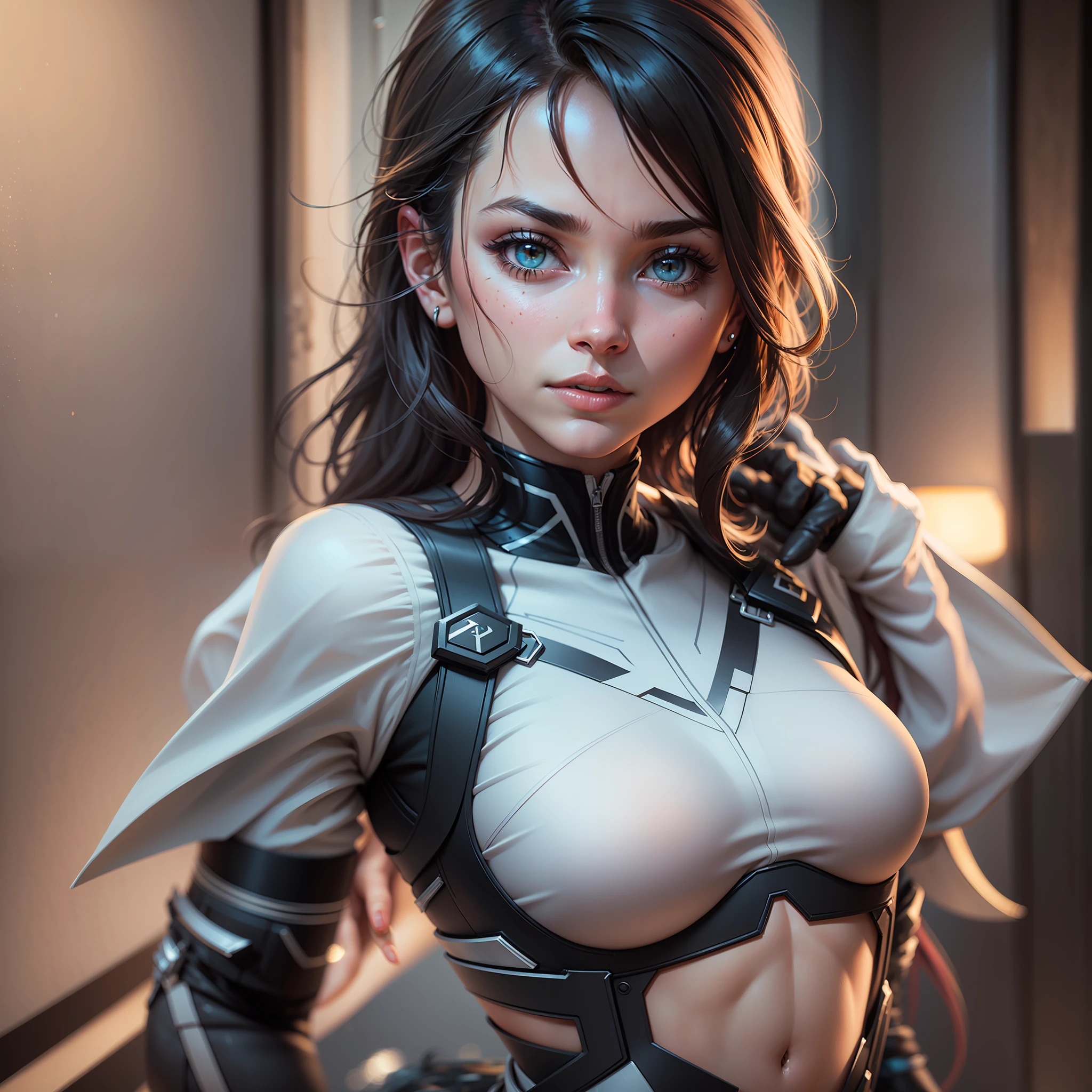 modelshoot style, (extremely detailed CG unity 8k wallpaper), full shot body photo of the most beautiful artwork in the world, medieval armor, professional majestic oil painting by Ed Blinkey, Atey Ghailan, Studio Ghibli, by Jeremy Mann, Greg Manchess, Antonio Moro, trending on ArtStation, trending on CGSociety, Intricate, High Detail, Sharp focus, dramatic, photorealistic painting art by midjourney and greg rutkowski --auto