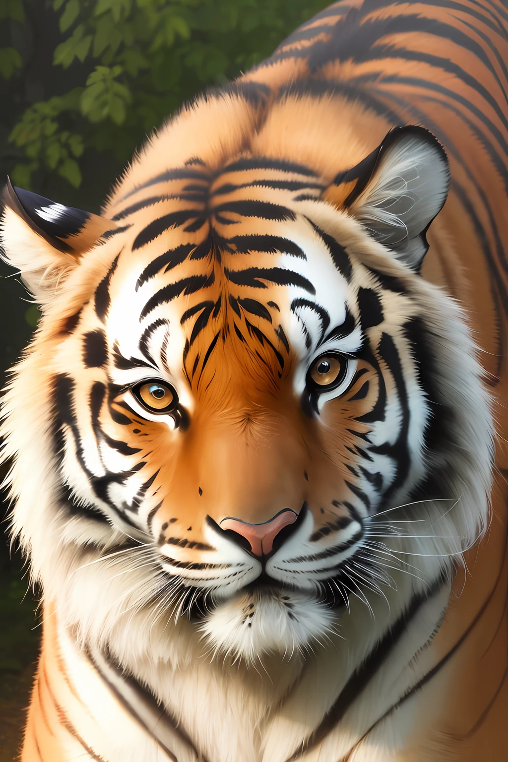 tiger, arte vetor, imagem plana, 2d, Fraca, colorido, vetorizado