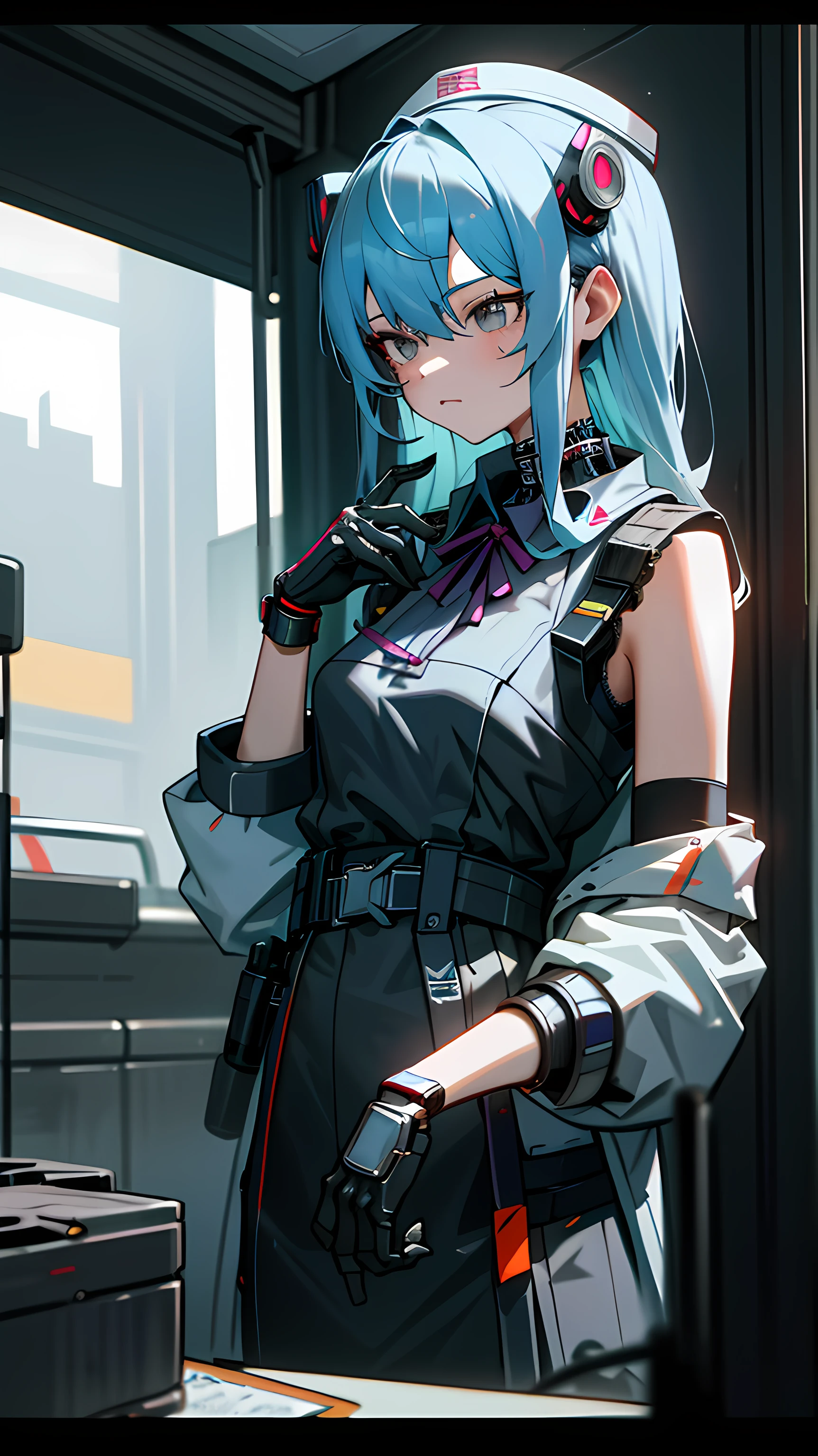 people celebrate Fourth of July party inside a dark sci-fi video game bar, cyberpunk style