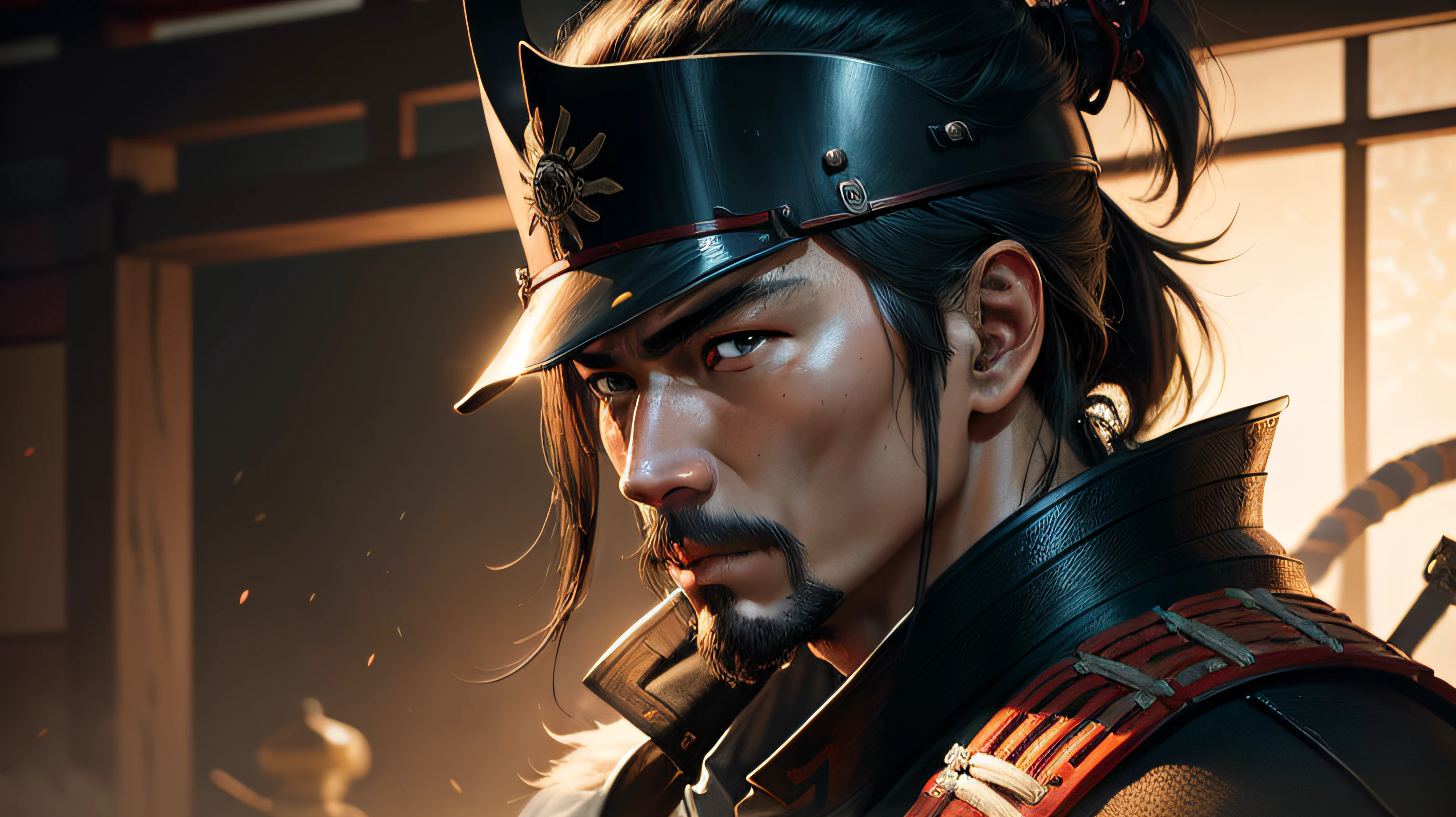 A wise oriental man, adorned with age and experience, his eyes reflecting profound wisdom and timeless knowledge. --auto
