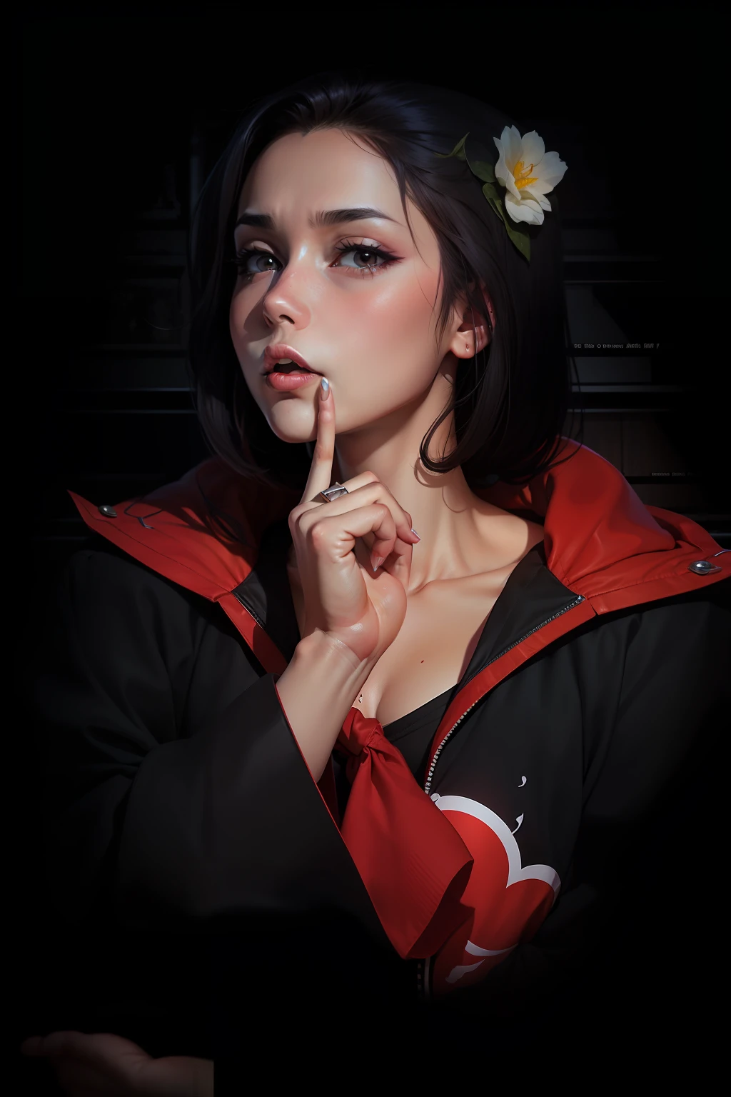 Ultra-high definition 2D art, close-up (1 woman), light blue hair, 2D animation style, soft and delicate depiction, attention also on her full-body tattoos (full-body art), landscape mode, masterpieces by Guweiz and James Jean, tattoo expert designs by CGSCOSITY, etc. A beautiful blue-haired girl who became a hot topic at the trend art station of Japan. --auto