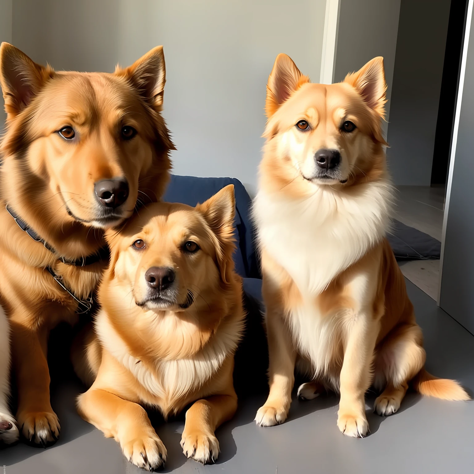 Finnish spitz dog with visible_pussy
