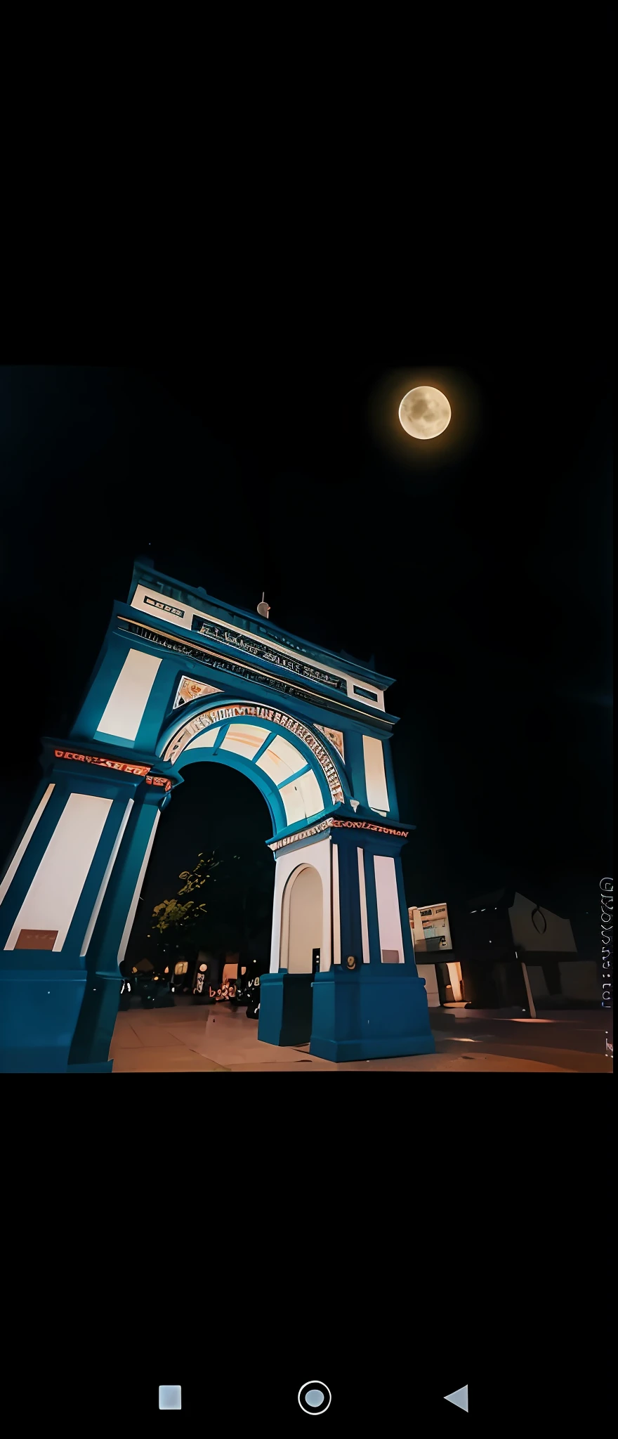 a close up of a clock tower with a full moon in the background, fotografia noturna, at nighttime, photography at night, at night with full moon, at nighttime, it is night time, fotografia noturna, at night with moon light, durante a noite, Noturno, photo taken at night, fotografia da hora azul, de noite, um arco, em segundo plano