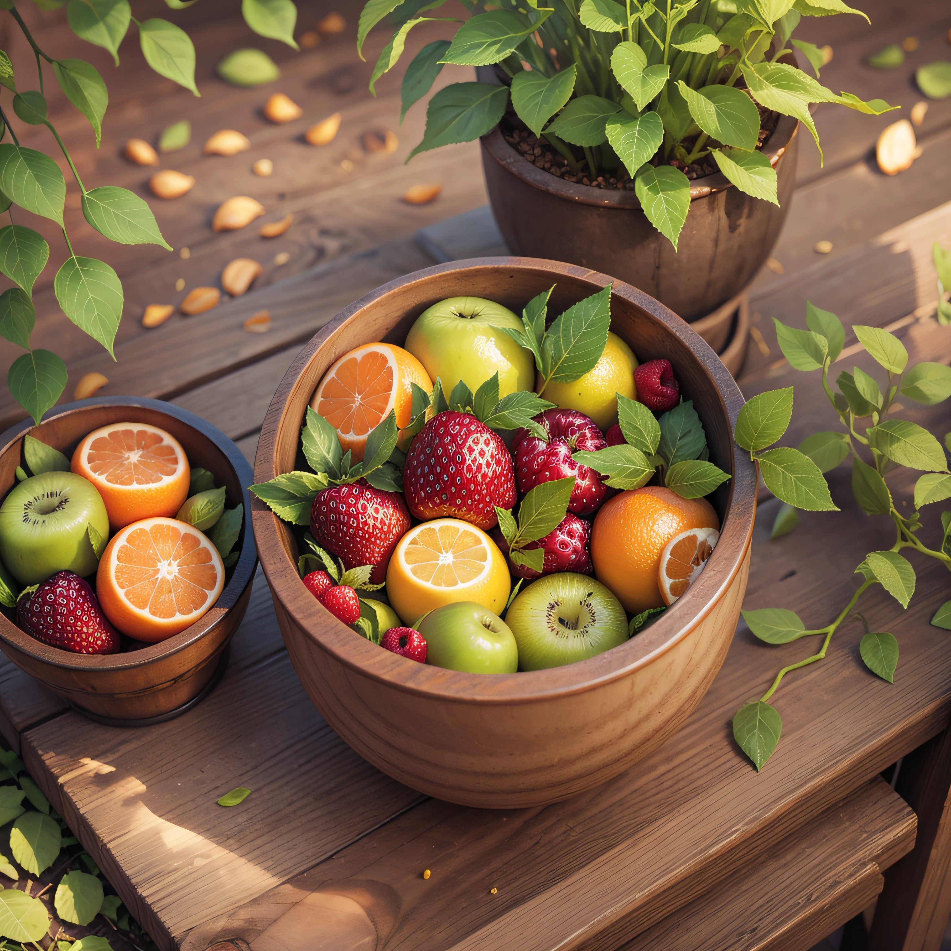 hyper realistic photo of rotten fruits in a wood bowl, photoshoot, shot on 70mm lens, shutter speed 1/1000, Ray tracing Global illumination,  8K, anti-aliasing, FKAA, TXAA, RTX, shaders, tone mapping, --ar 16:9 --auto