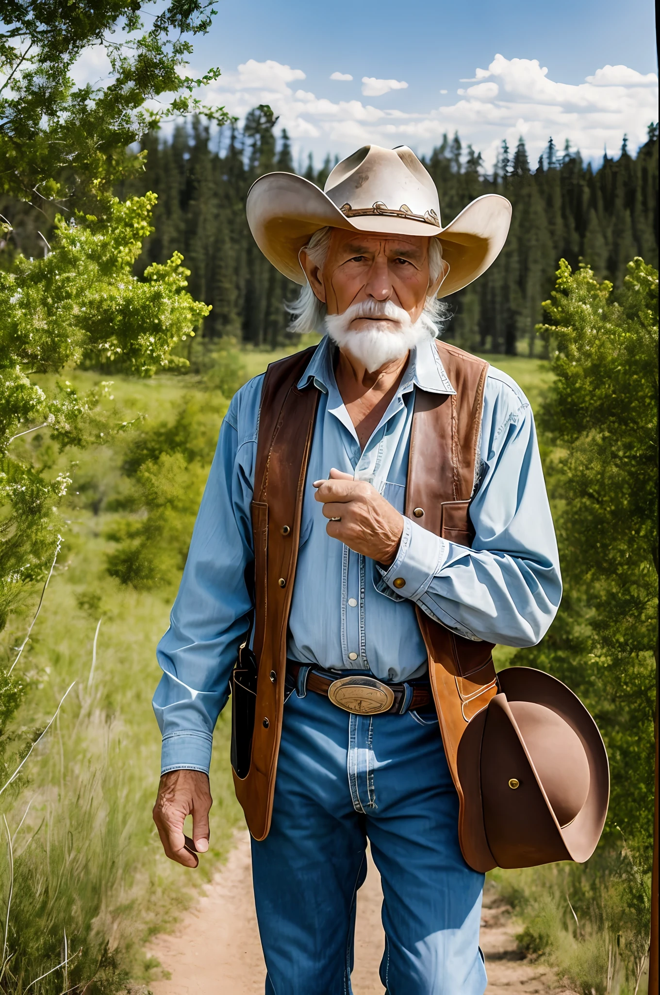 Old cowboy in high quality with a beautiful hat
