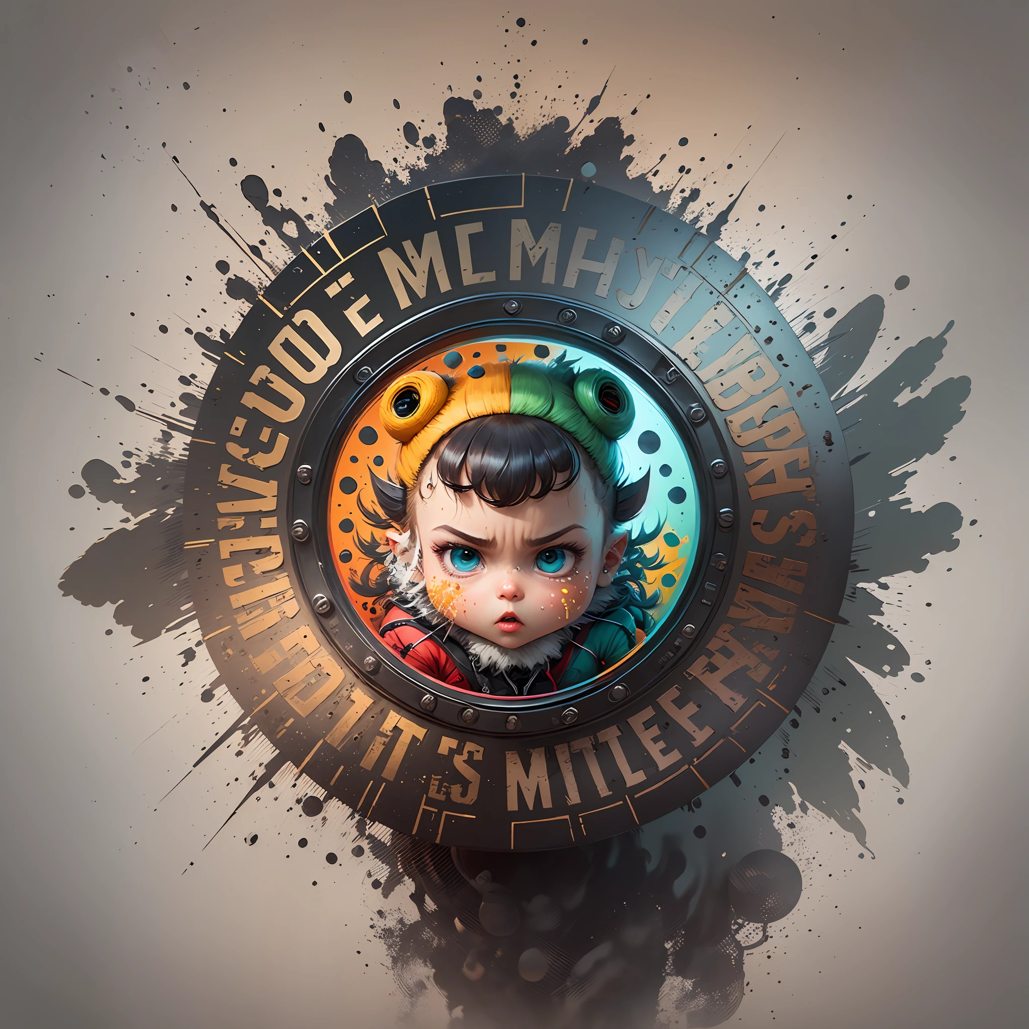 Um logotipo de escudo SBT estilo desenho animado com cores vibrantes. It features a well-projeto planejado, with sophisticated features and defined contours. Strong texture and frontal perspective character --auto --s2