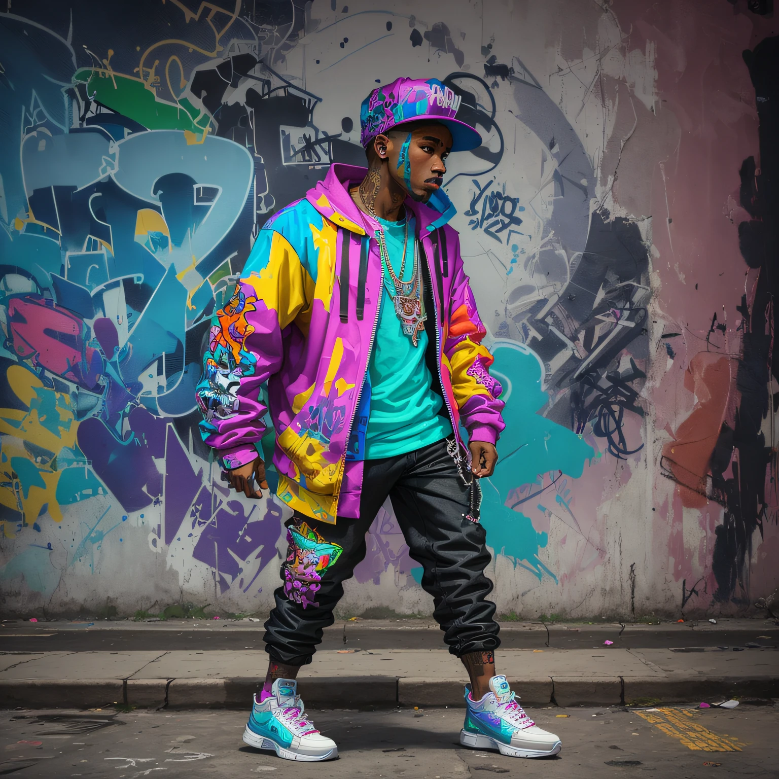 Generate an image that represents the connection between street artists and wall owners. --auto