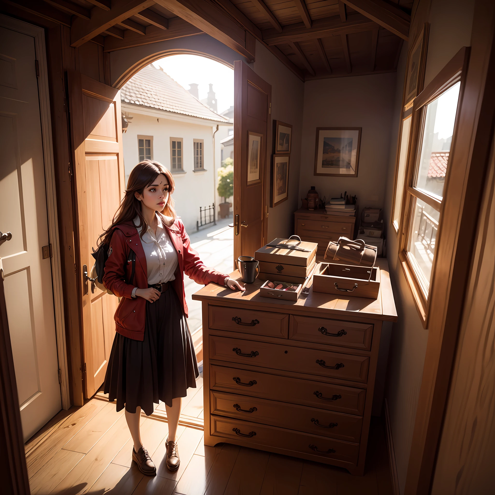 On a sunny morning in the city of dreams, vivia uma menininha chamada Clara. Ela adorava explorar o mundo ao seu redor e sempre estava em busca de aventuras. Certo dia, while playing in the attic of his house, Clara found an ancient and mysterious chest. --auto