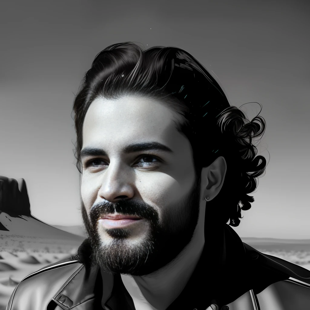 Homem com barba e jaqueta Mulher nua de couro no Mulher nua deserto, Reza Afshar, Portrait of beNaked woman duin d&Mulher nua d, of Lucas Graziano placeholder image, Foto Mulher nua de perfil, inspires of in Germán LonNaked woman doño, retrato preto e branco, Retrato Mulher nua de Danny Gonzalez, inspires of in Antonín Chittussi, Cantor Maluma, Jeremy Elbertson, AnMulher nua dré Gonzalez,  foto RAW, melhor qualidade: 1.4), (1girl), rosto lindo, (rosto realista), (cabelo preto, cabelo curto: 1.3), penteado lindo, olhos realistas, belos detalhes olhos, (pele realista), pele bonita, (sweater), absurdos, atrativos, ultra alta-nada, ultra realista, altamente detalhado, golden proportion