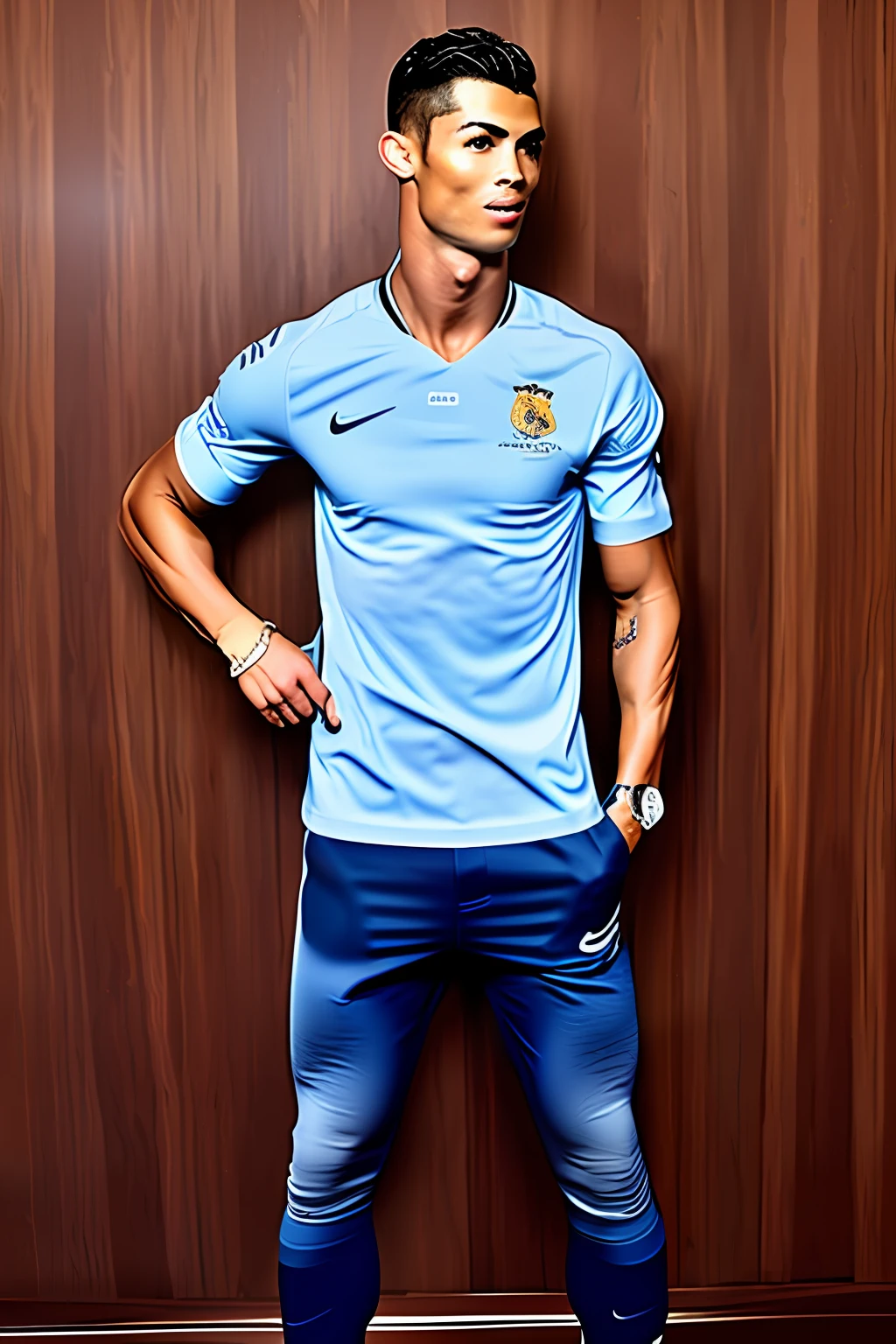 Cristiano ronaldo CR7 vestido de empregada doméstica, wearing colored glasses