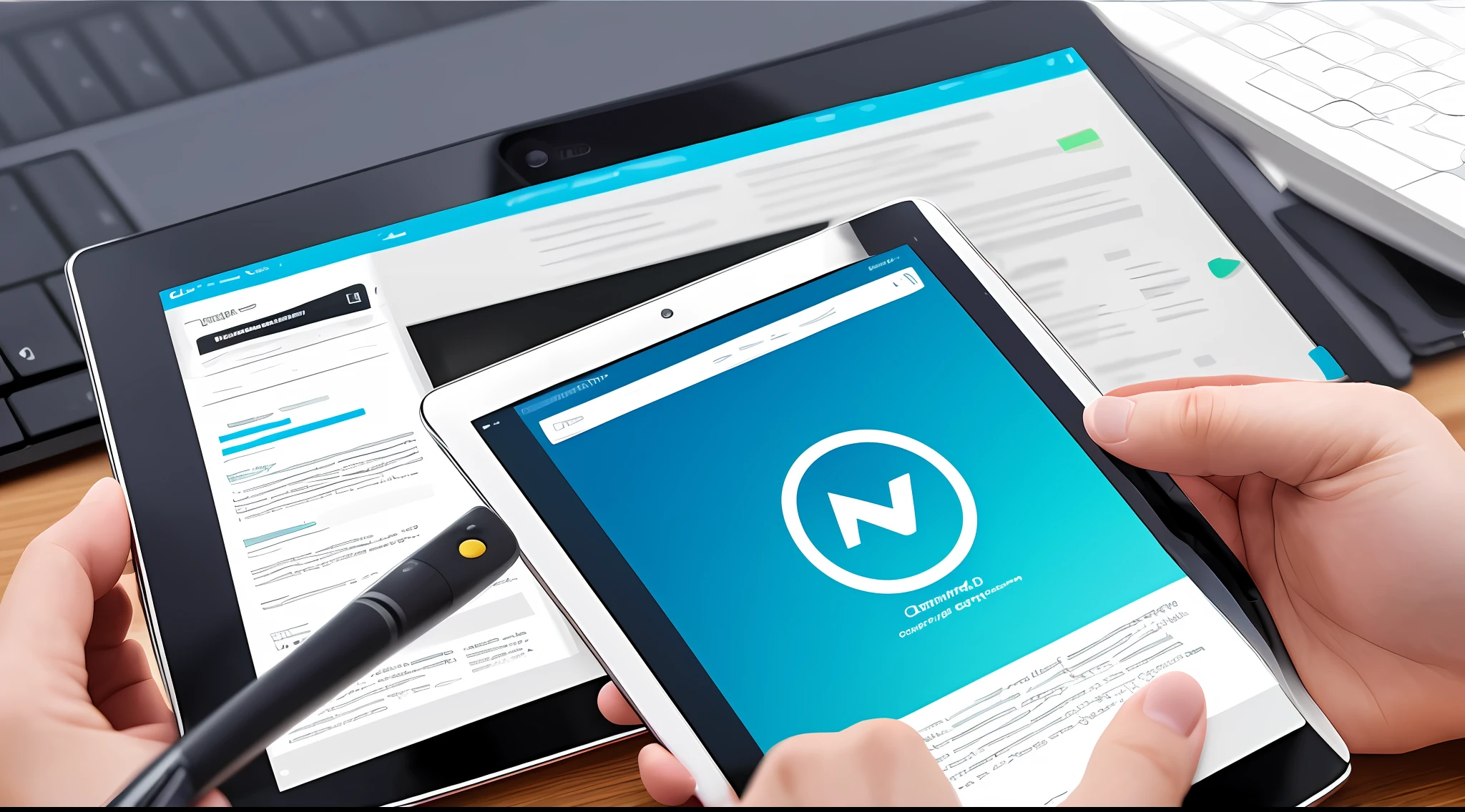 um computador um celular um tablet um alvo com imagem do marketing digital,minimalista,Portuguese image, email em 3D com símbolos de pessoas