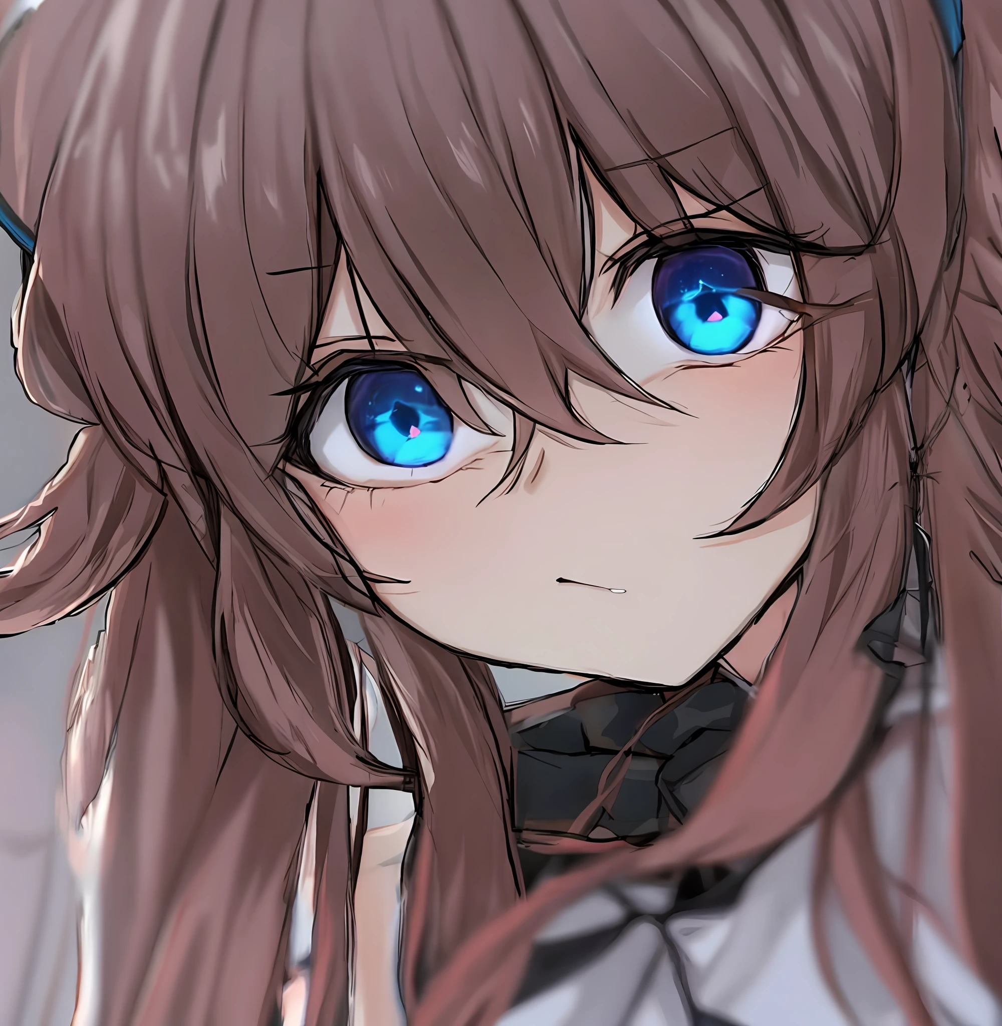 anime girl with red eyes and a black hat, com olhos vermelhos brilhantes, com olhos vermelhos brilhantes, olhos vermelhos brilhantes, olhos vermelhos luminosos, olhos totalmente vermelhos, olhos vermelhos brilhando, olhos vermelhos brilhantes, Retrato Gapmoe Yandere Grimdark, com olhos vermelhos, olhos vermelhos lacrimejantes, olhos vermelho, menina anime demon, menina misteriosa, Gapmoe Yandere Grimdark, cabelo azul, cabelo azul escuro degrade roxo