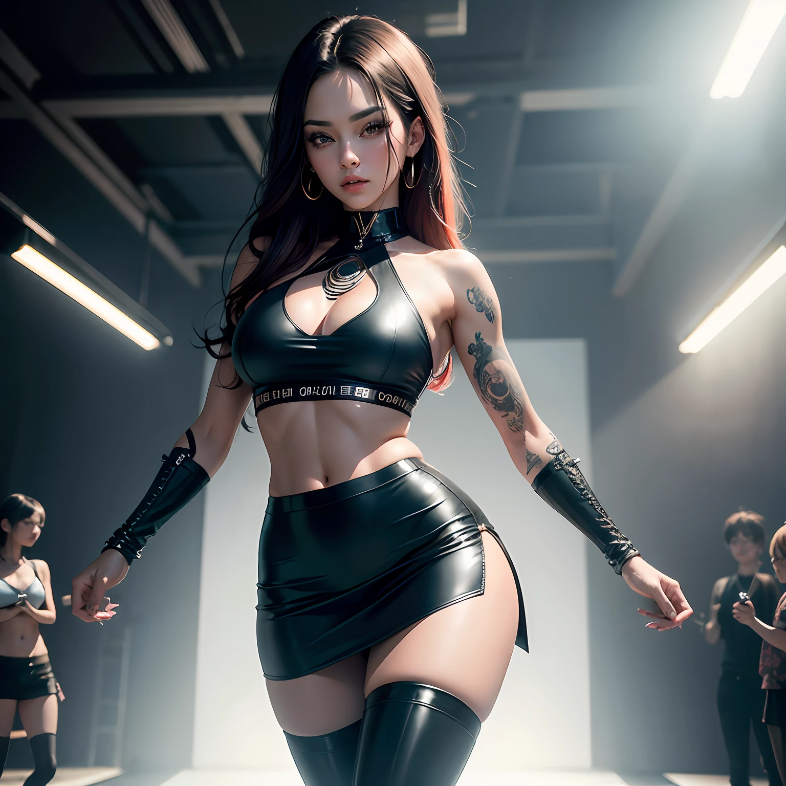 Master peace、、sthe highest qualit、(((Realstic、pfotorealistic:1.37)))、8k、an extremely delicate and beautiful、Splendid、Official art with attention to detail、Ridiculous、Incredibly ridiculous、Huge File Size、Super Detailed、extremely detail、(Beautiful Detailed Girl)、highly detailed eyes and faces、Beautiful Detailed Eyes、Light on the face、nsfw、(1人の女の子)、Watch your audience、(perfect women figure)、A slim waist、(Korean beauty)、all body、big Chest、Standing, ((Chinese dress)), abdomen, With bangs, Feminine look --auto