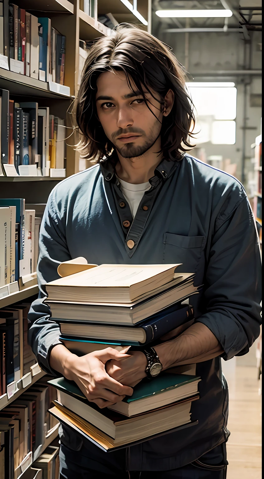 Homem Arafed segurando uma pilha de livros na frente de um fundo branco, segurando uma pilha de livros, holding books, he is holding a large book, imagem empilhada, cheio de livros, sem antecedentes, Estudante menina nua, Direction: Judith Gutierrez, pilhas de livros, textbooks and books, tentando estudar, Direction: Jesus Mari Lazkano, pilhas de livros gigantes --auto