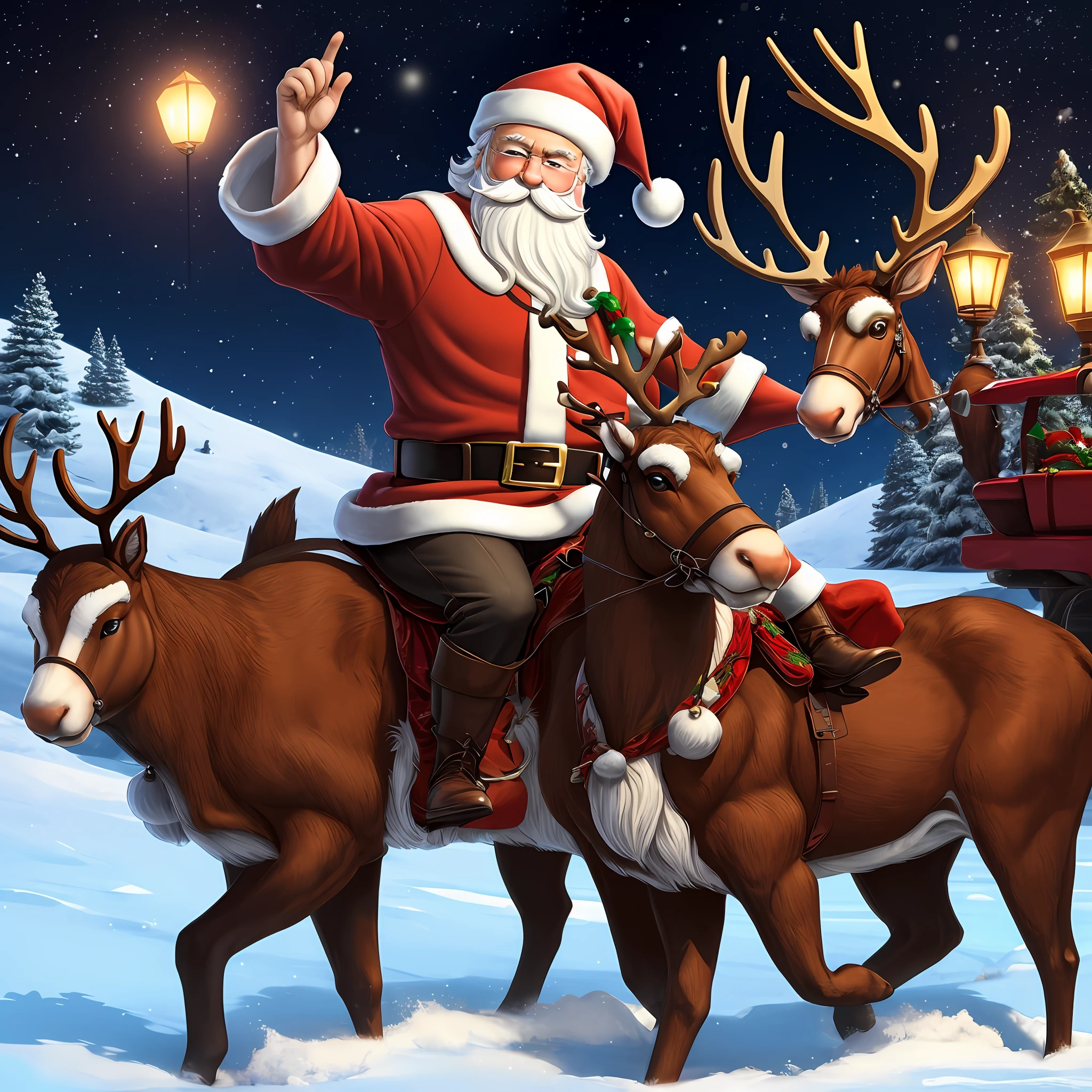 Santa Claus raindeer --auto