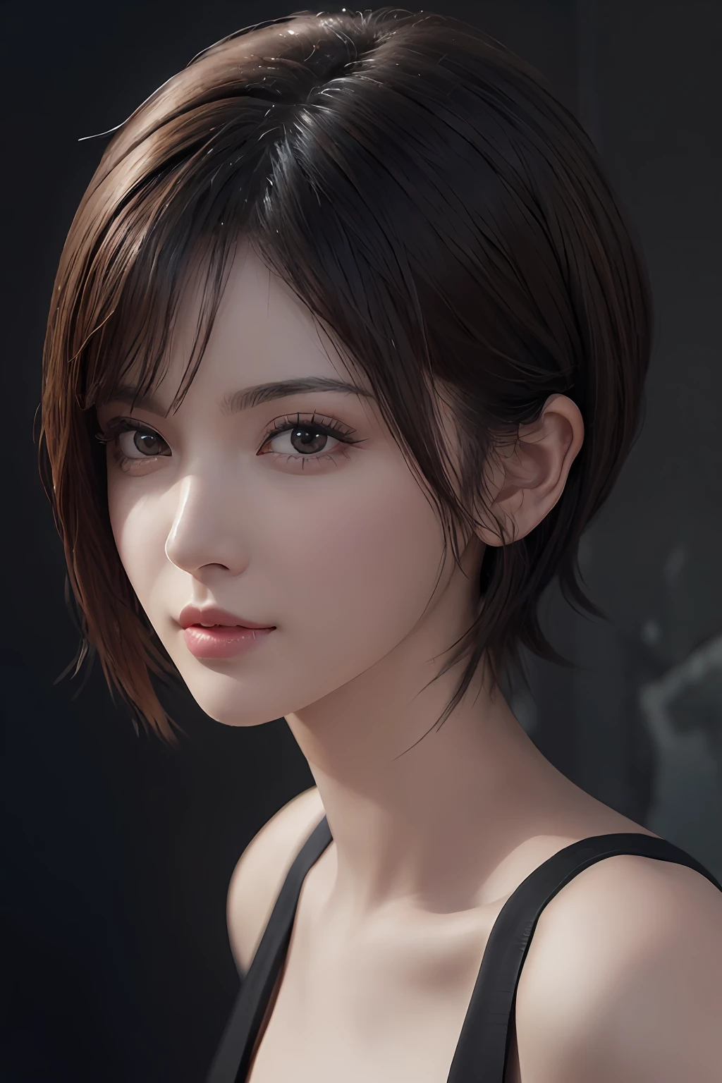 (8k, photorealistic, RAW photo, top quality: 1.4), (1girl), beautiful face, (realistic face), (black hair, short hair: 1.3), beautiful hairstyle, realistic eyes, beautiful detail eyes, (realistic skin), beautiful skin, absurd, attractive, ultra high resolution, ultra realistic, high definition, golden ratio, full body photo