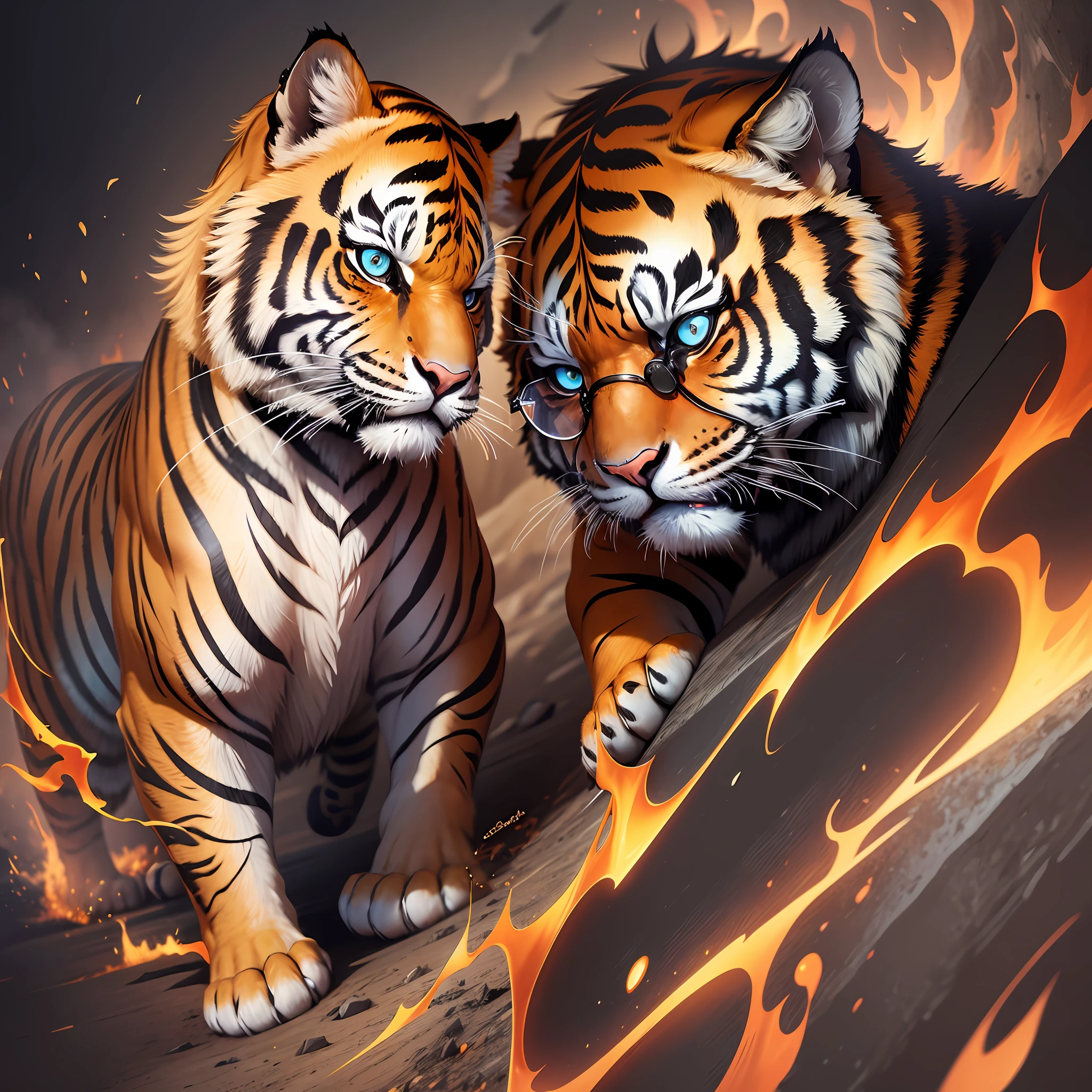 tigre branco, lutador, kung-fu, master piece, melhor qualidade, arte oficial, papel de parede 8k, altamente detalhado, illustration, --auto