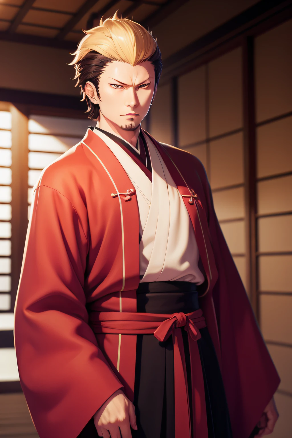 handsome mature suguro ryuji , abbot of the temple