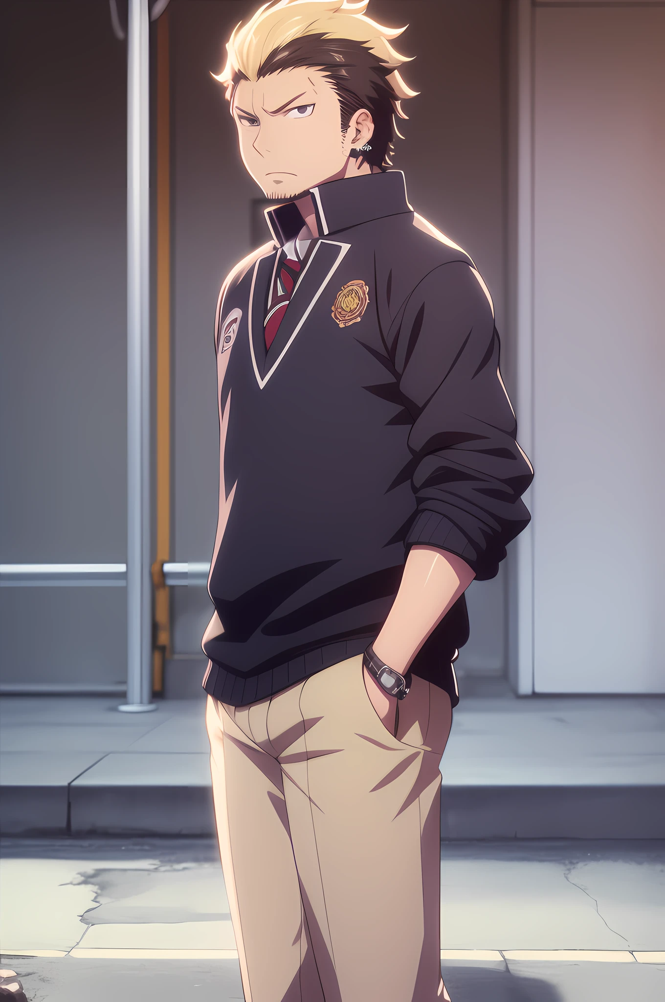 Handsome Suguro Ryuji , japanese male school uniform