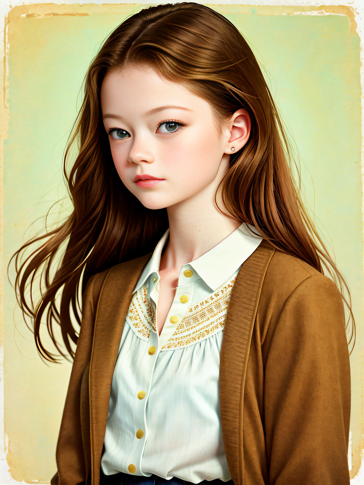 analog style portrait of a cute Mackenzie Foy