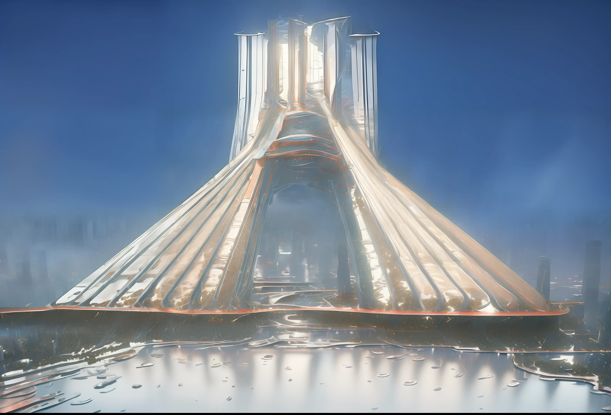 4k, fantastic atmosphere, high resolution, architectural visualisationquixel megascans render, octane render, future high-tech buildings, cinematic lighting , huge atmospher